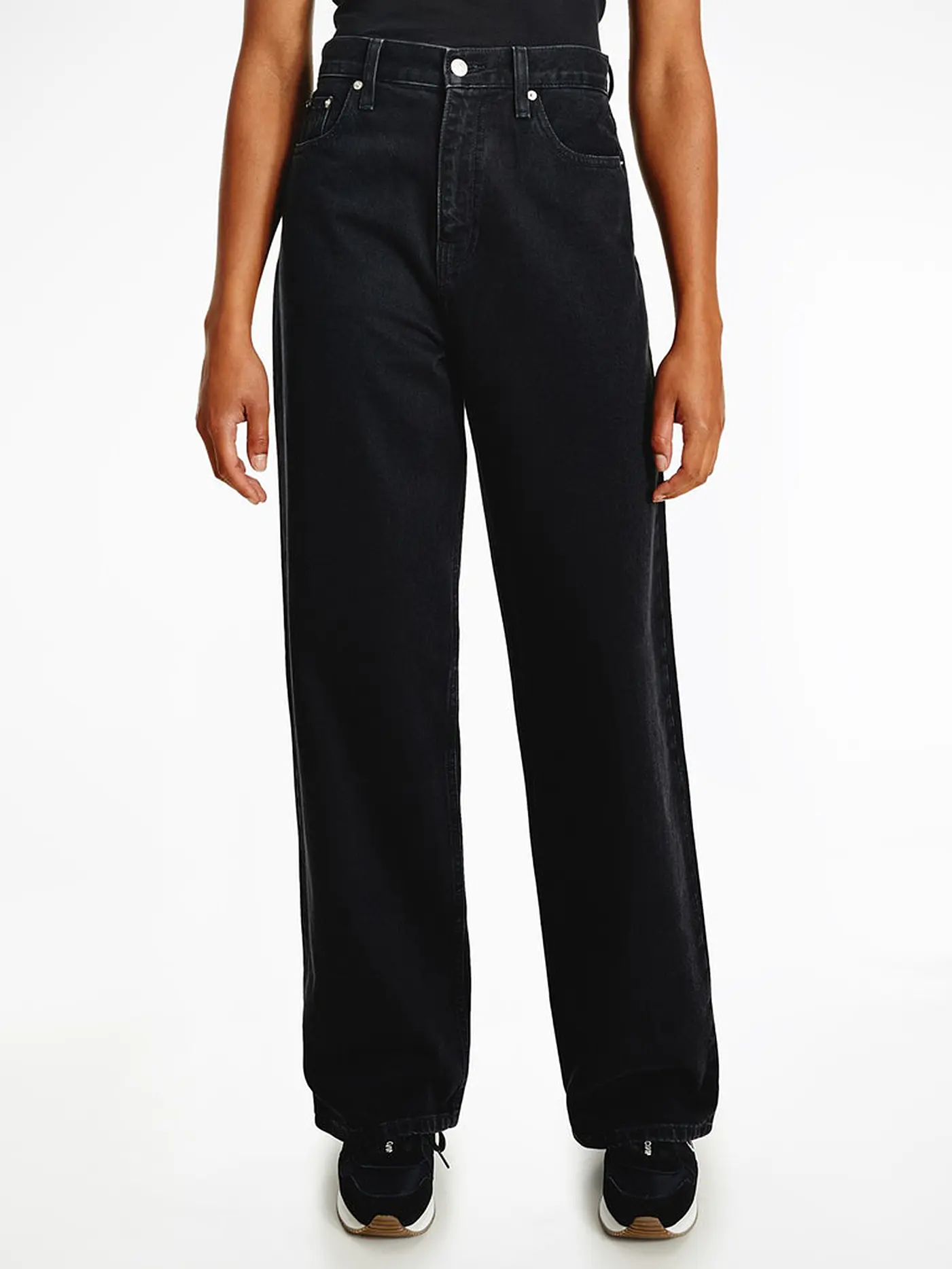 CALVIN KLEIN JEANS | Jeans wide leg  | schwarz