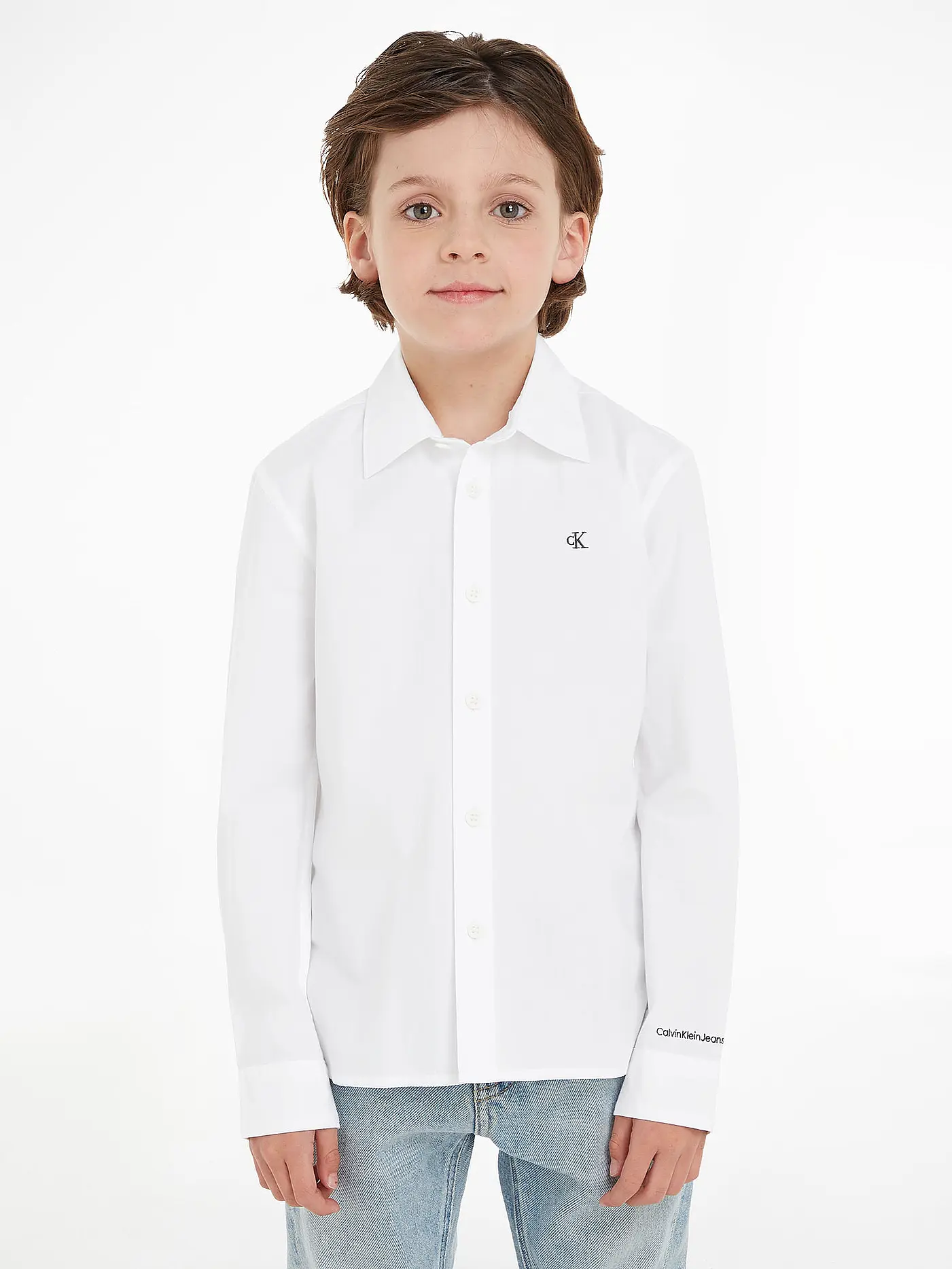 CALVIN KLEIN JEANS | Jungen Hemd  | weiss
