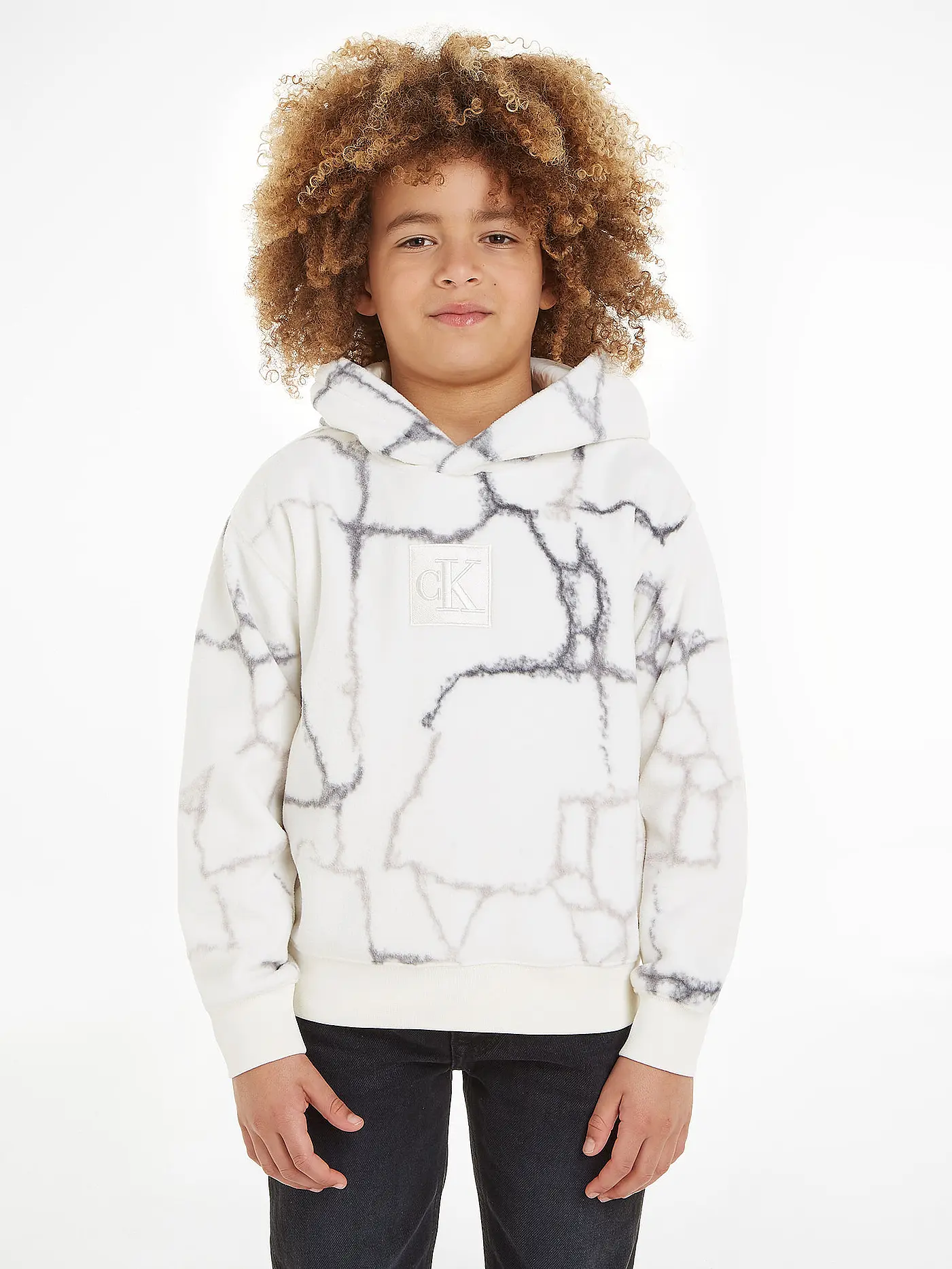 CALVIN KLEIN JEANS | Jungen Kapuzensweater - Hoodie  | weiss