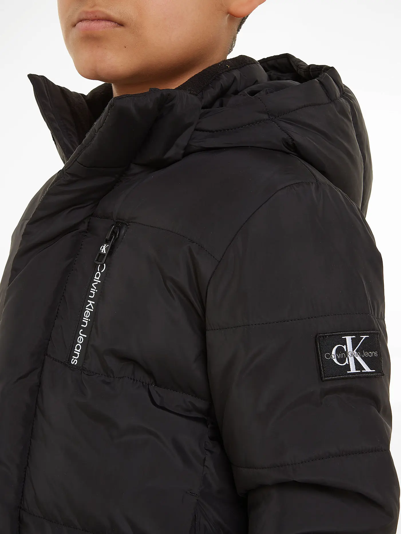 CALVIN KLEIN JEANS | Jungen Steppjacke Essential | schwarz