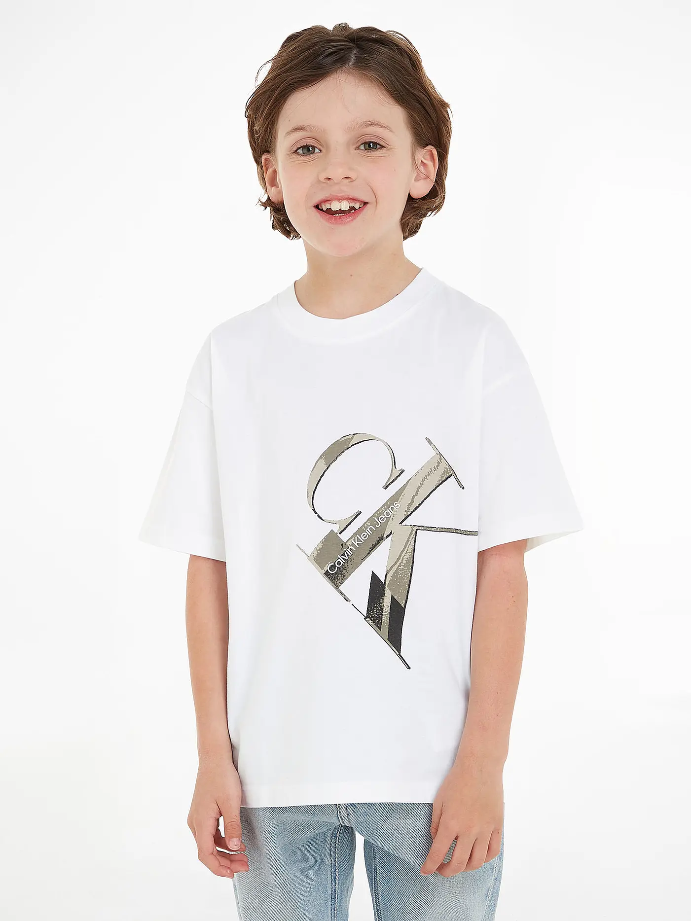 CALVIN KLEIN JEANS | Jungen T-Shirt  | weiss
