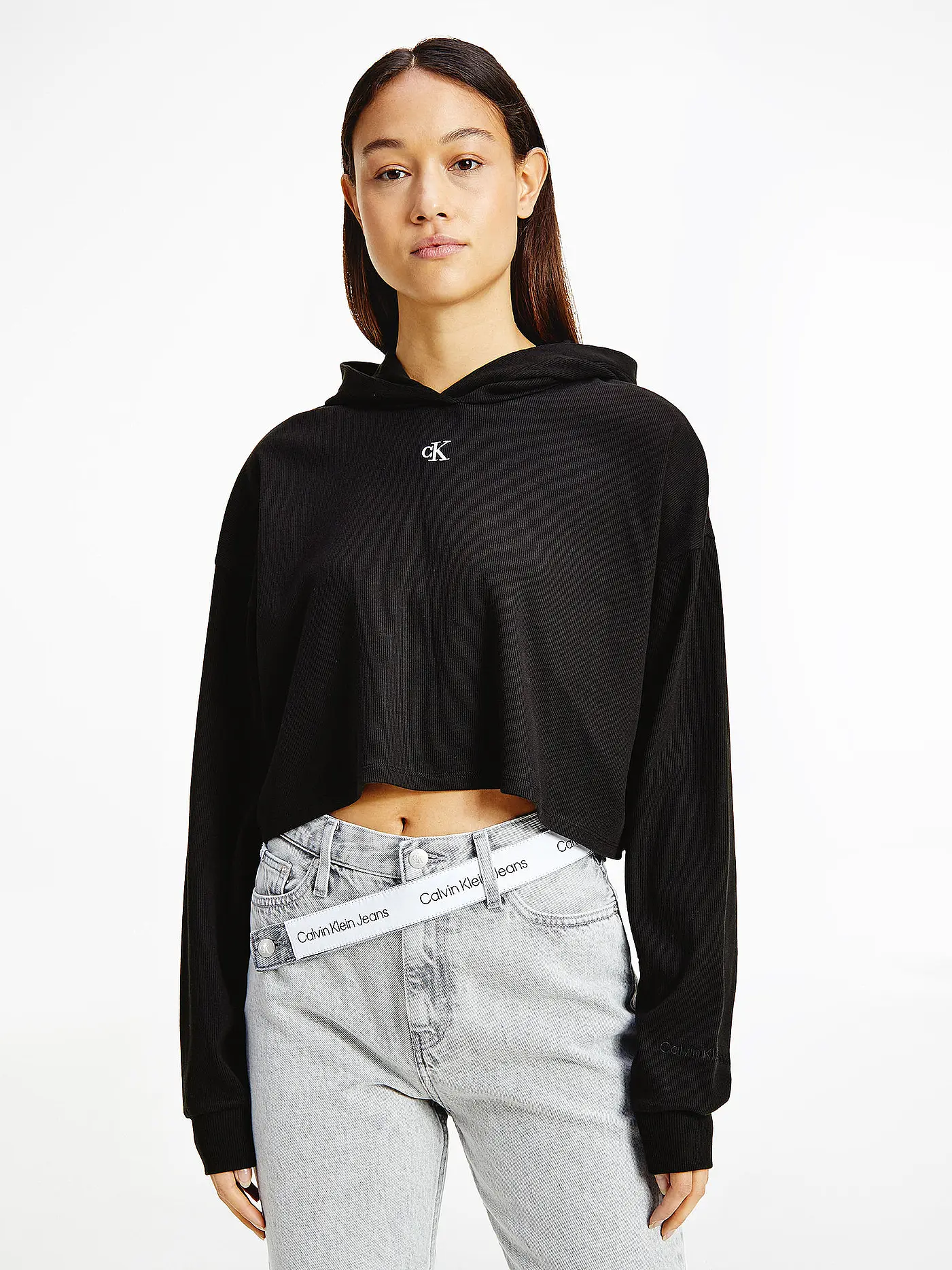 CALVIN KLEIN JEANS | Kapuzensweater - Hoodie  | schwarz