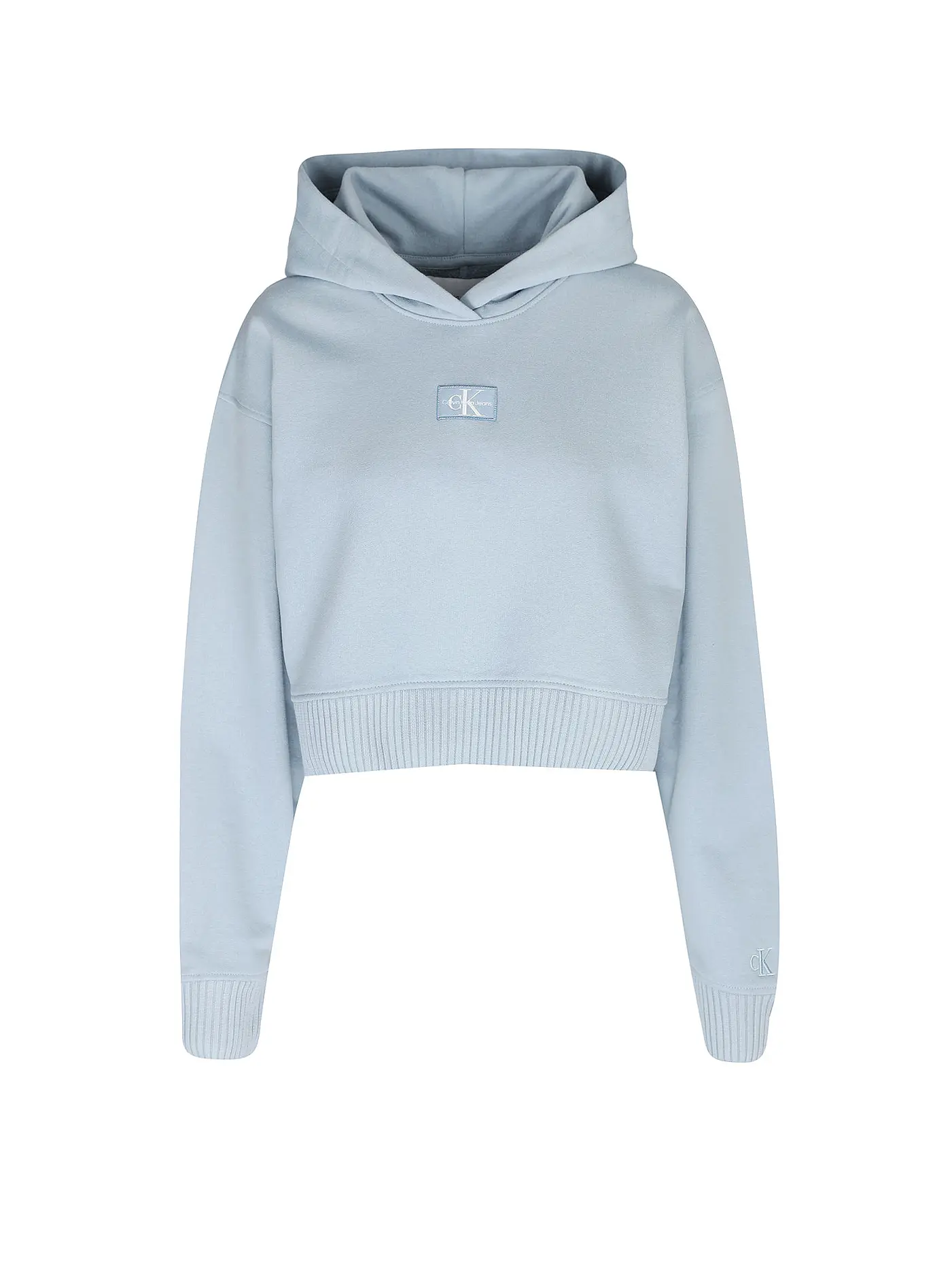 CALVIN KLEIN JEANS | Kapuzensweater - Hoodie Cropped Fit | hellblau