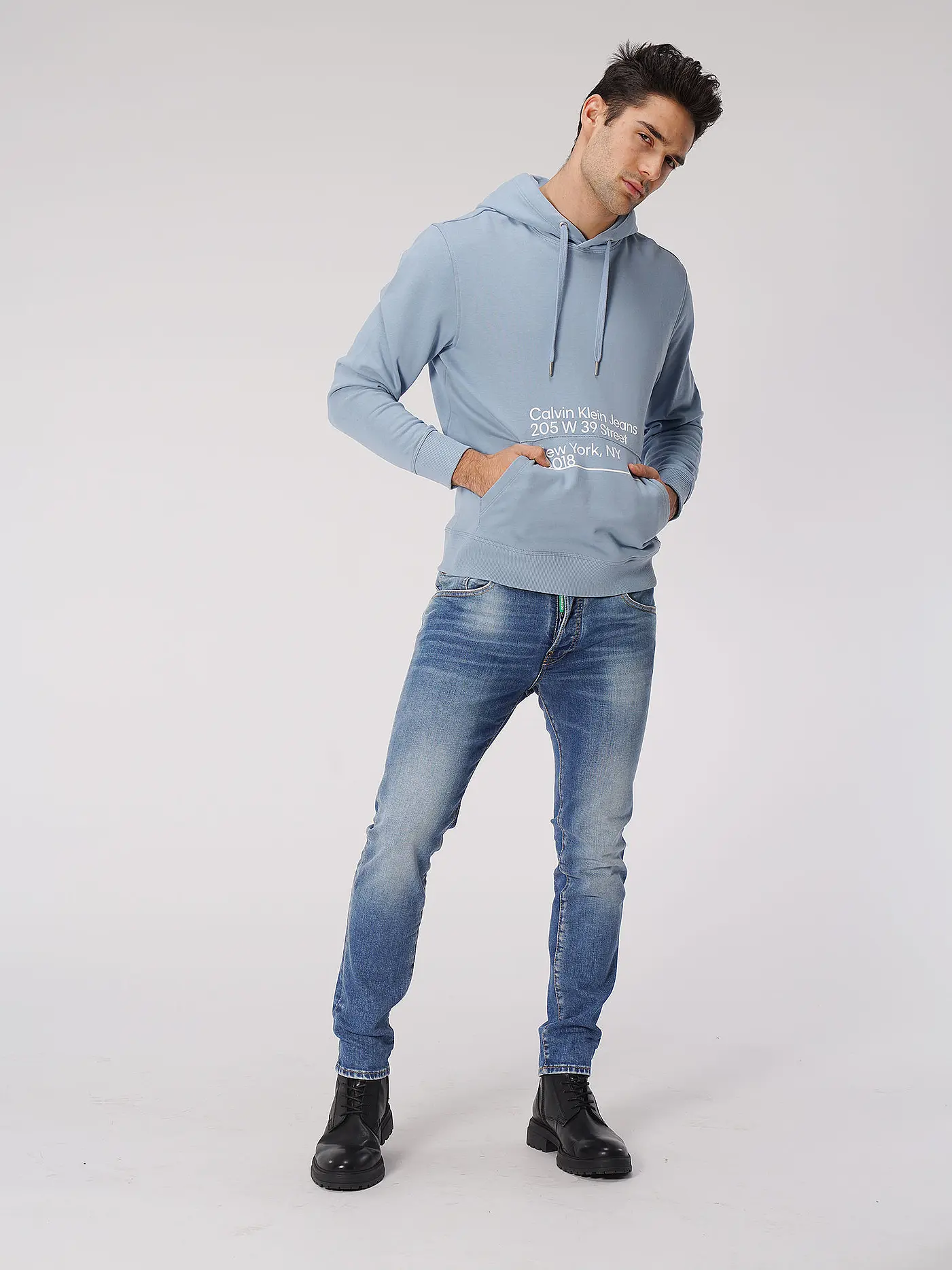 CALVIN KLEIN JEANS | Kapuzensweater - Hoodie | hellblau