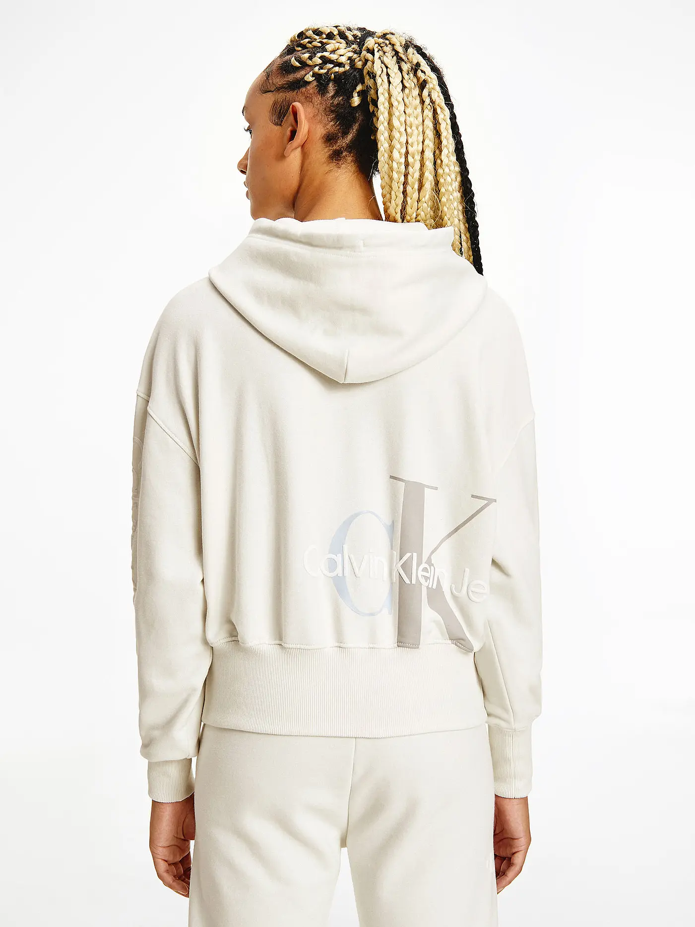 CALVIN KLEIN JEANS | Kapuzensweater - Hoodie | creme
