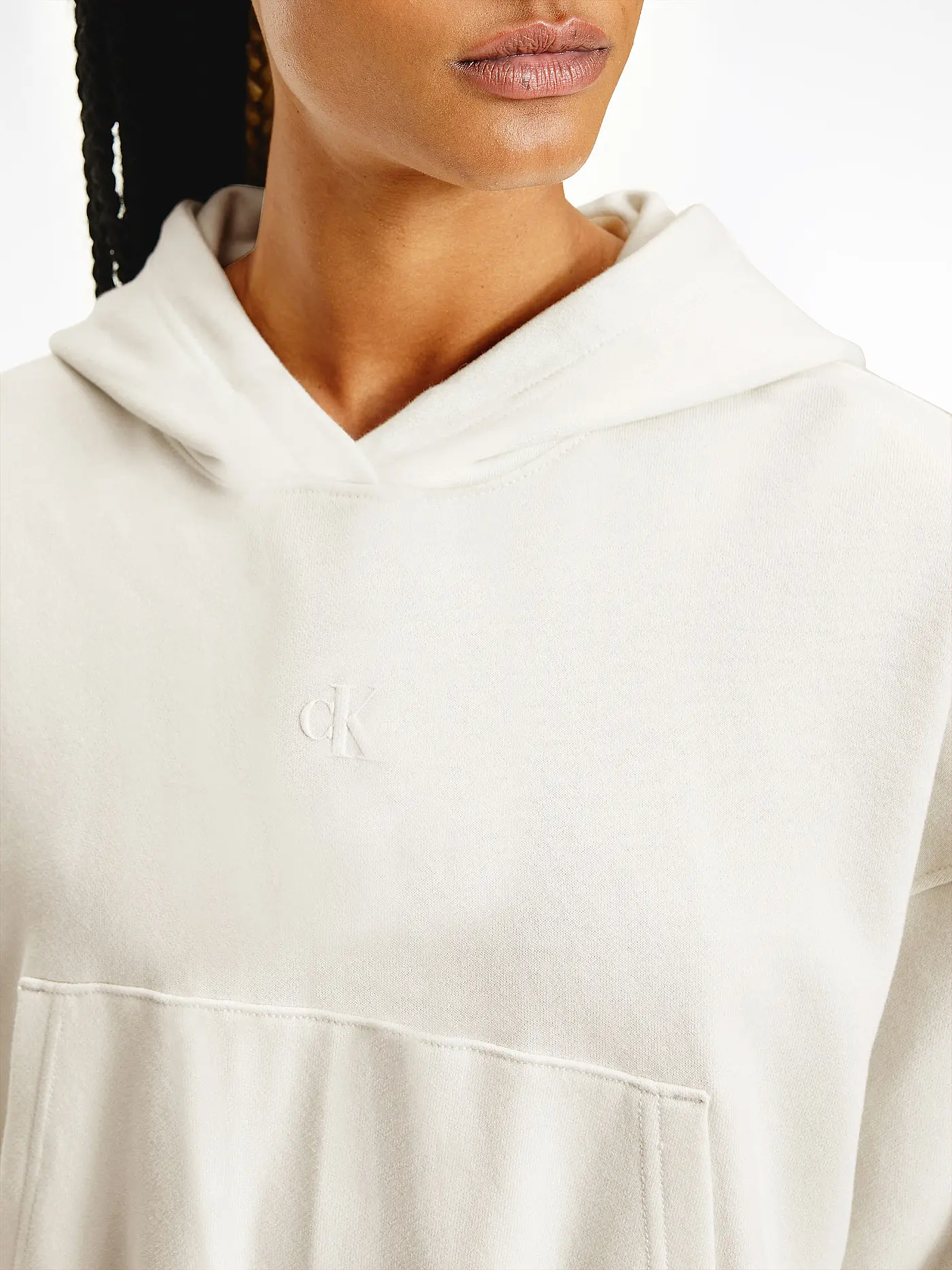 CALVIN KLEIN JEANS | Kapuzensweater - Hoodie | creme