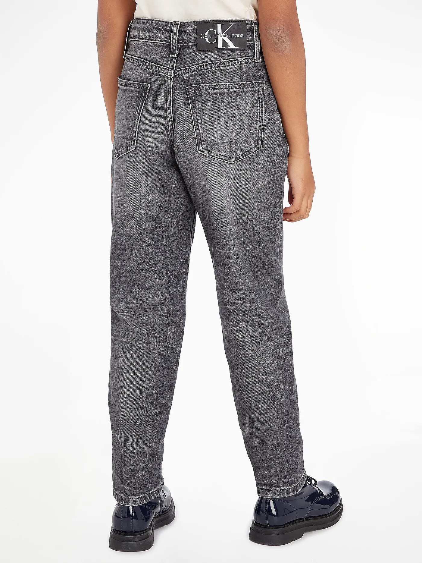 CALVIN KLEIN JEANS | Mädchen Jeans Straight Fit  | grau
