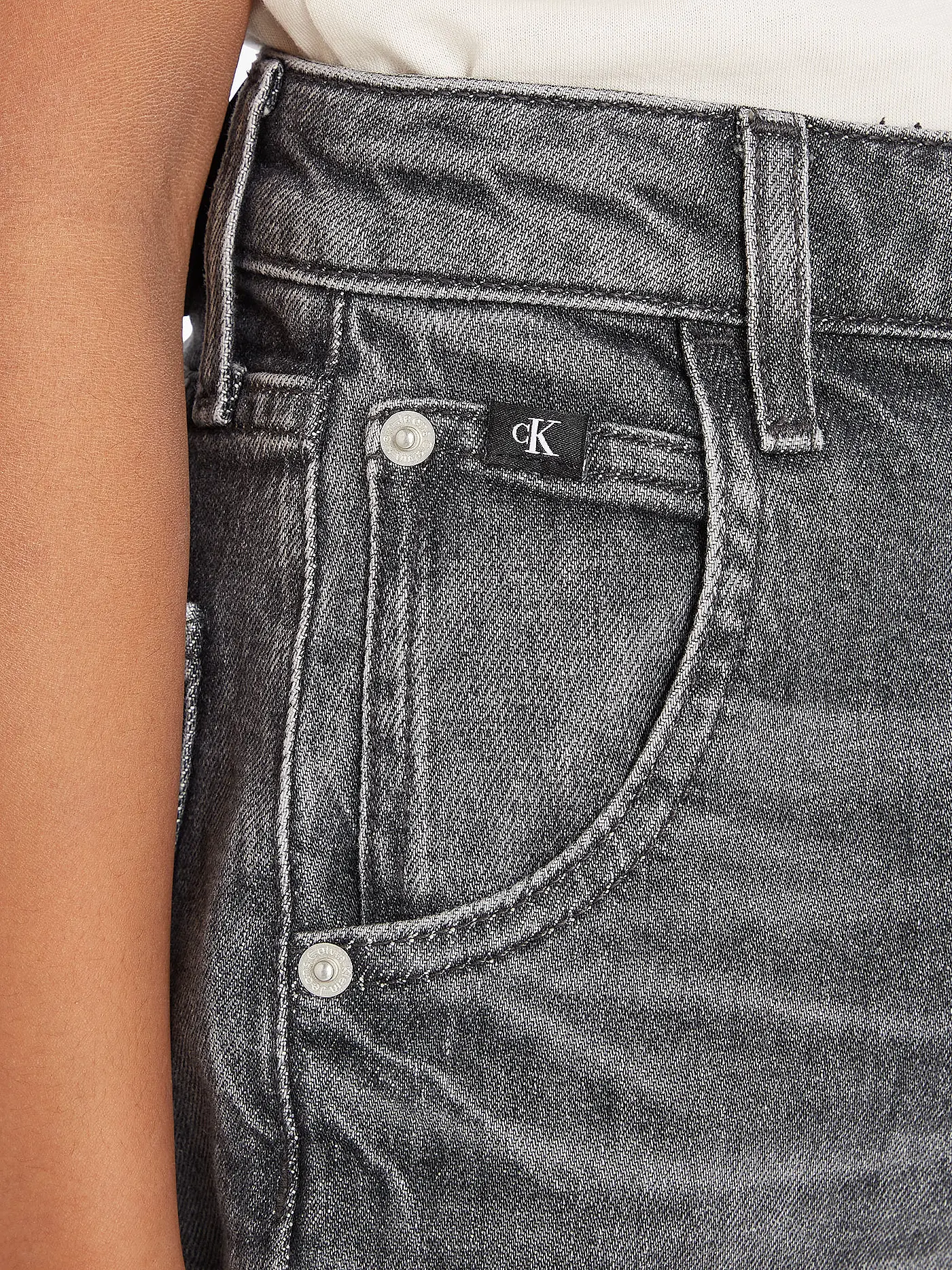 CALVIN KLEIN JEANS | Mädchen Jeans Straight Fit  | grau