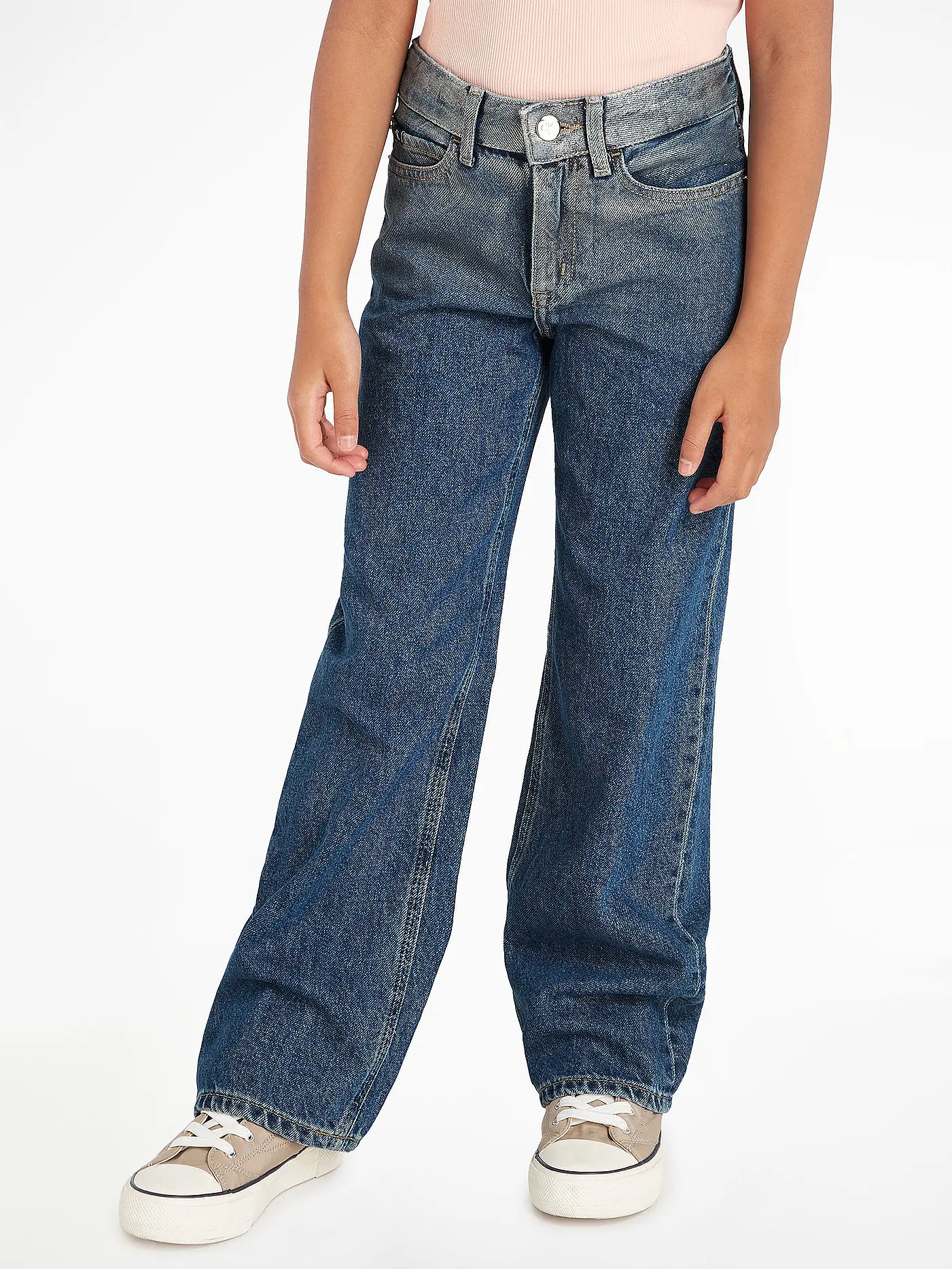 CALVIN KLEIN JEANS | Mädchen Jeans Wide Leg  | blau