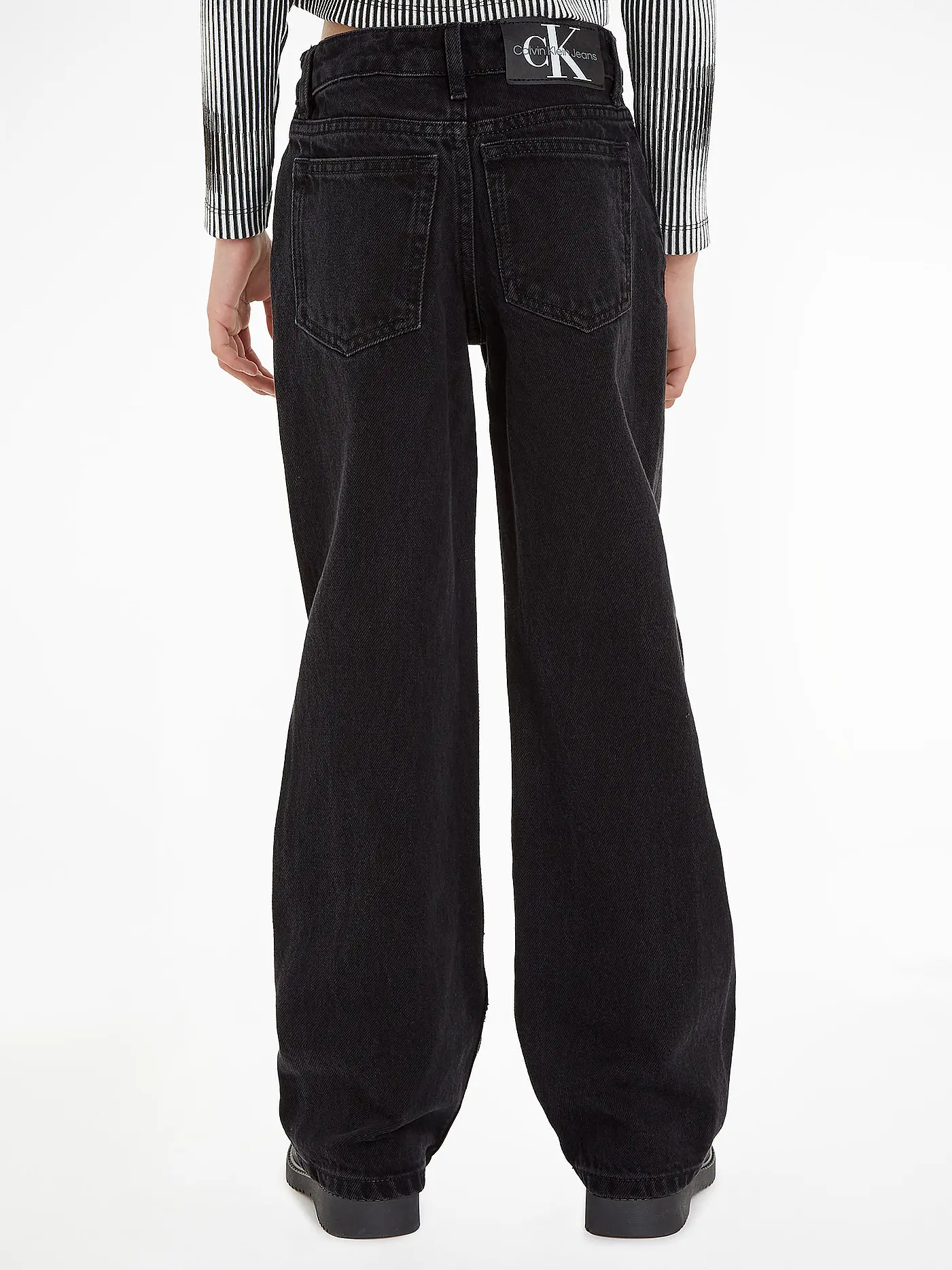 CALVIN KLEIN JEANS | Mädchen Jeans Wide Leg  | schwarz
