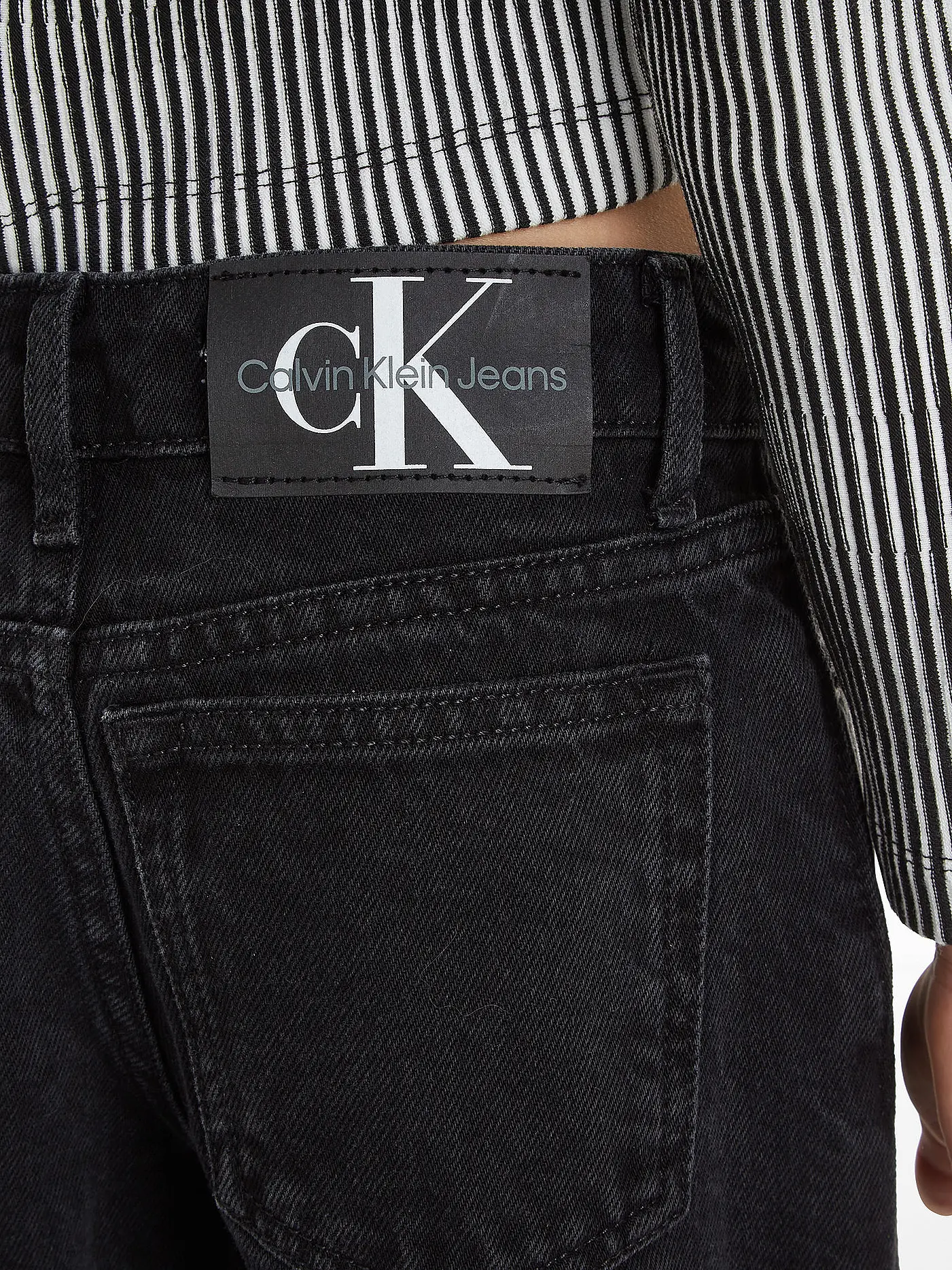 CALVIN KLEIN JEANS | Mädchen Jeans Wide Leg  | schwarz