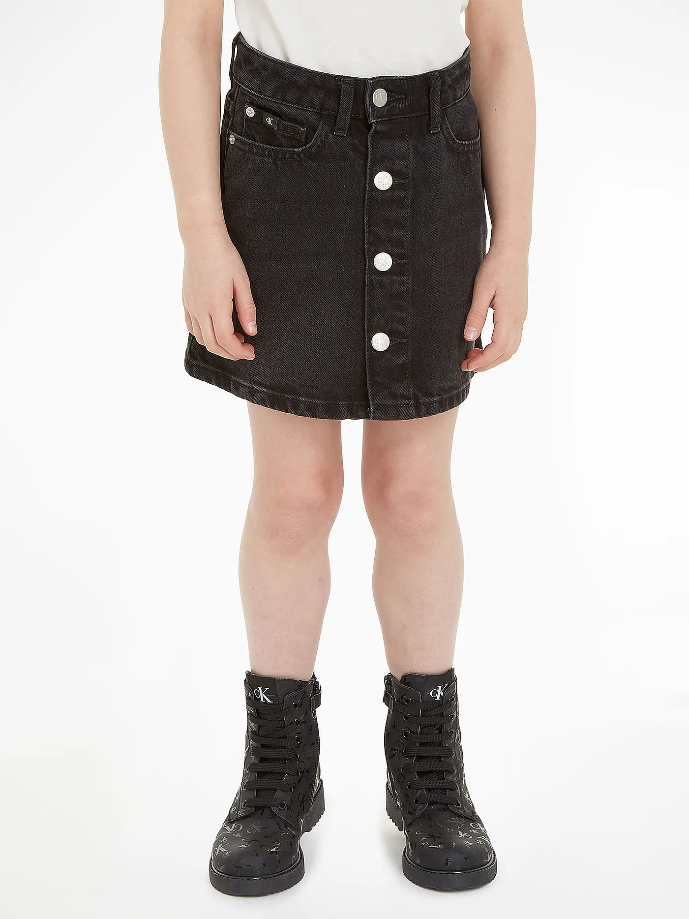CALVIN KLEIN JEANS | Mädchen Jeansrock  | schwarz