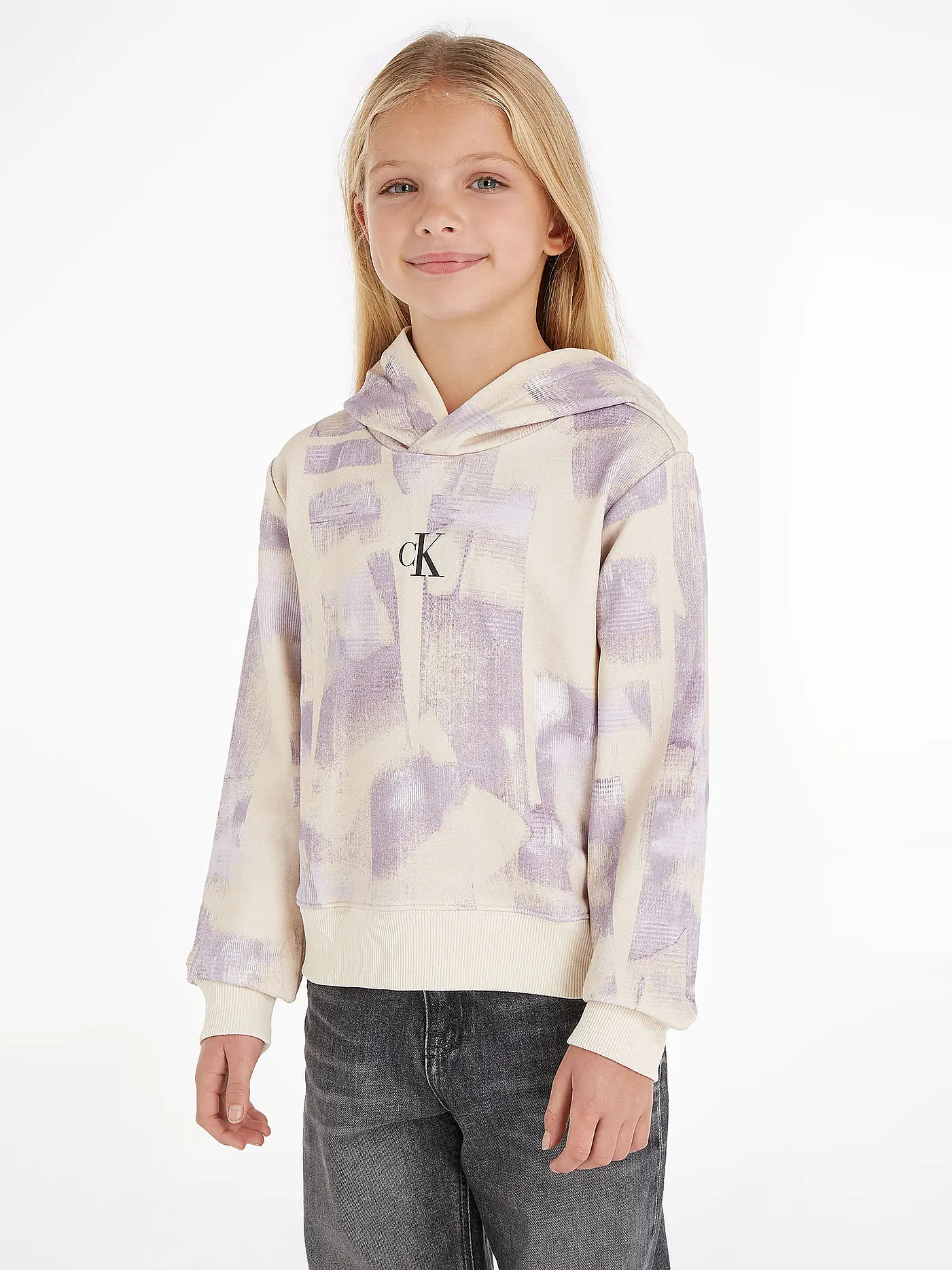 CALVIN KLEIN JEANS | Mädchen Kapuzensweater - Hoodie  | beige