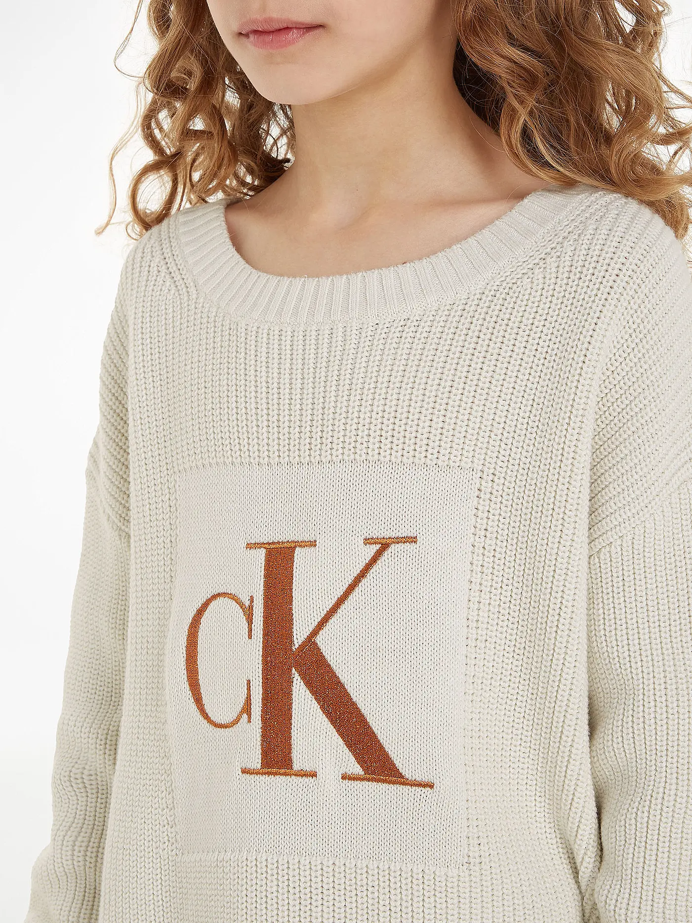 CALVIN KLEIN JEANS | Mädchen Pullover  | creme