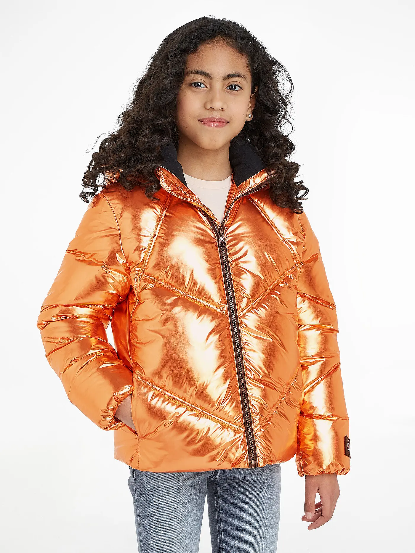 CALVIN KLEIN JEANS | Mädchen Steppjacke  | kupfer