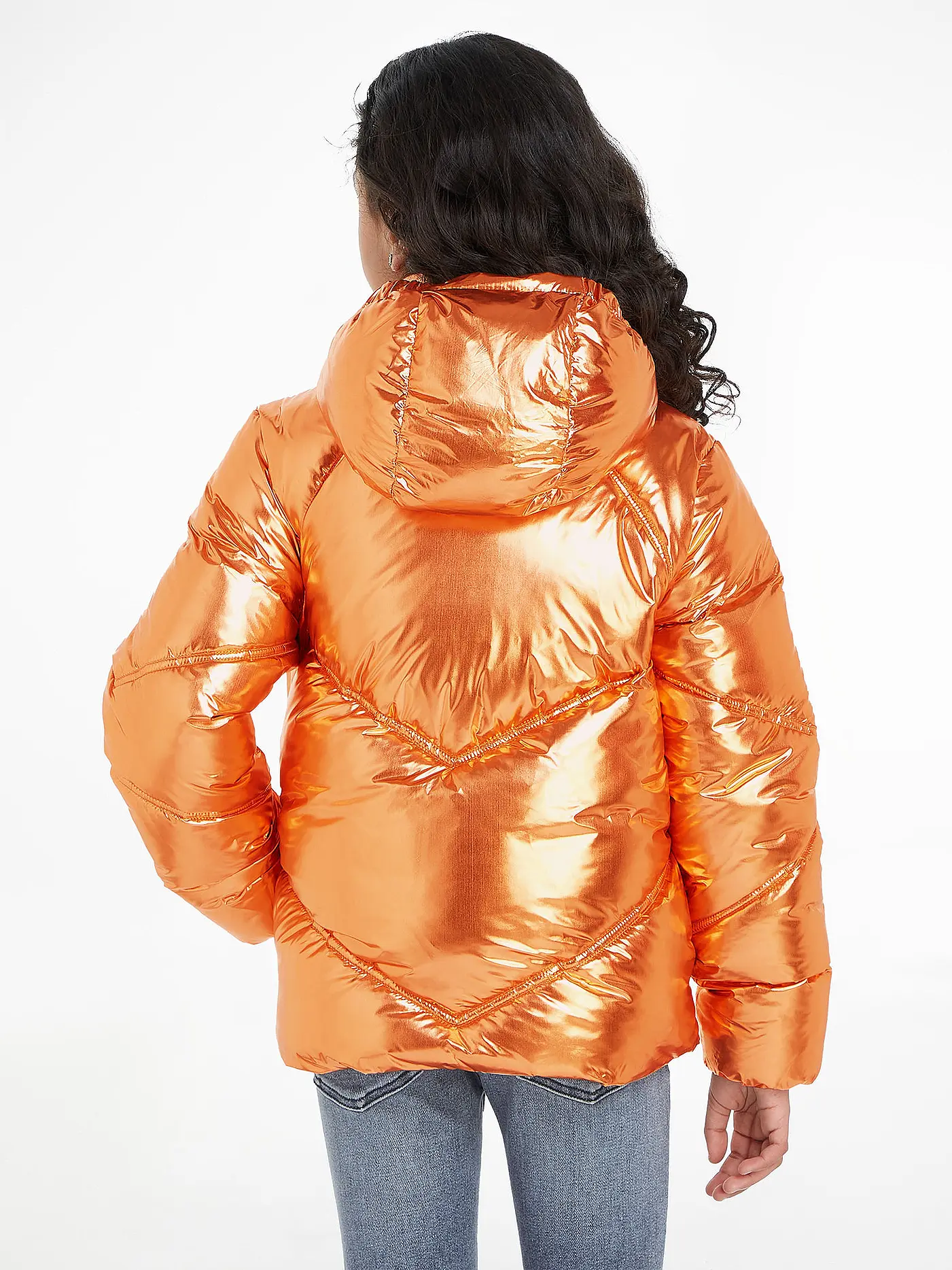 CALVIN KLEIN JEANS | Mädchen Steppjacke  | kupfer