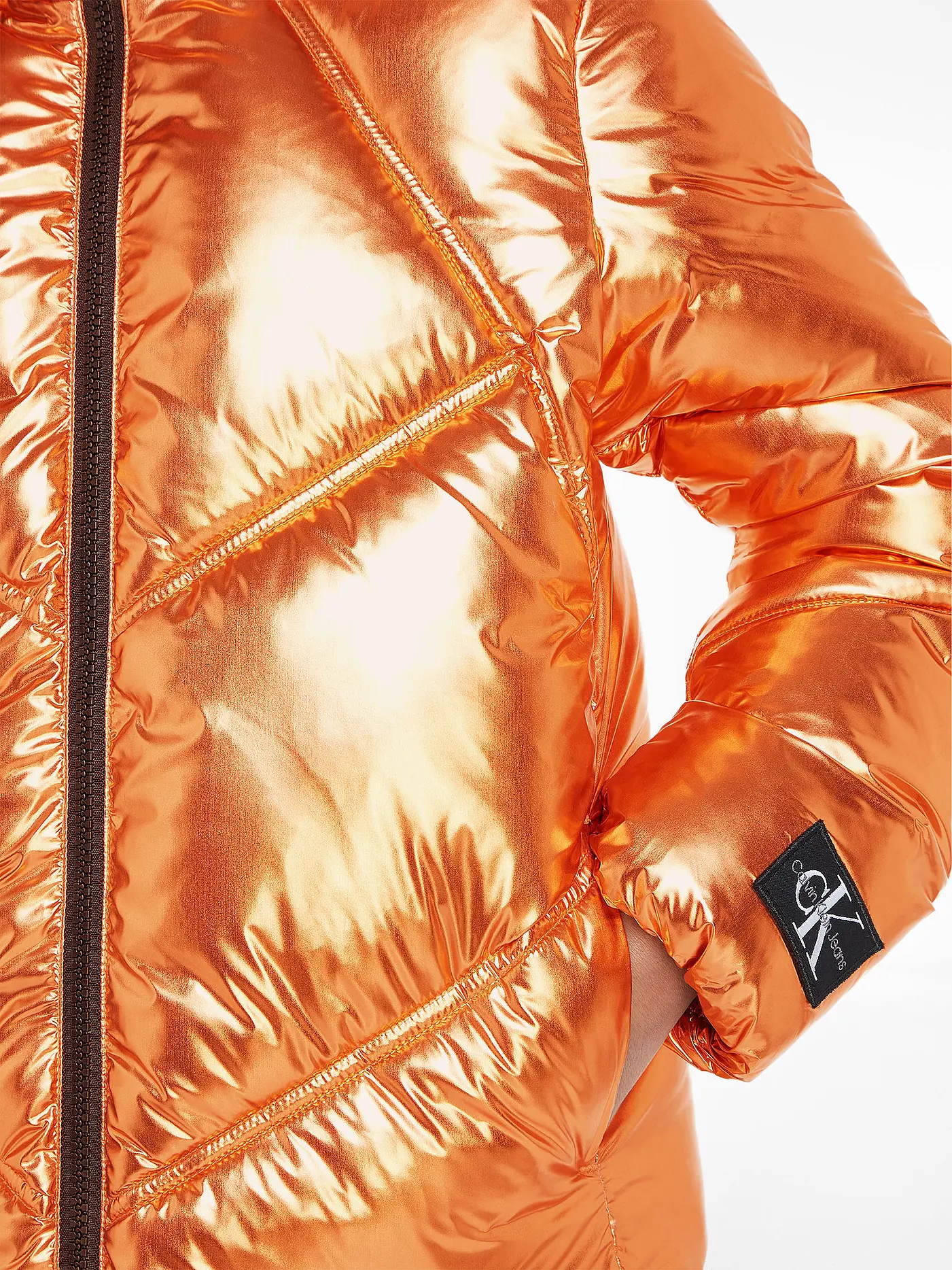 CALVIN KLEIN JEANS | Mädchen Steppjacke  | kupfer