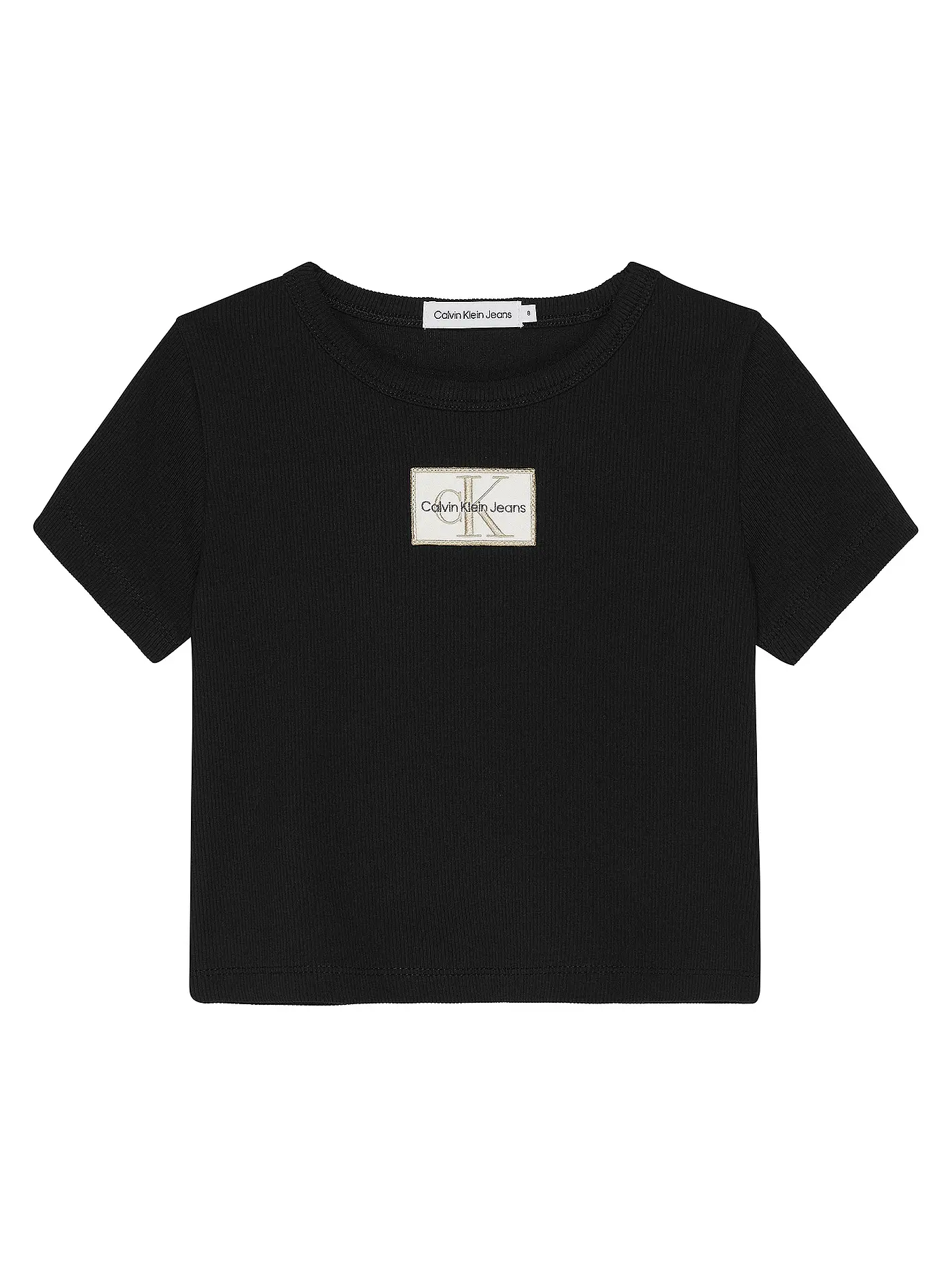 CALVIN KLEIN JEANS | Mädchen T-Shirt Cropped Fit | schwarz