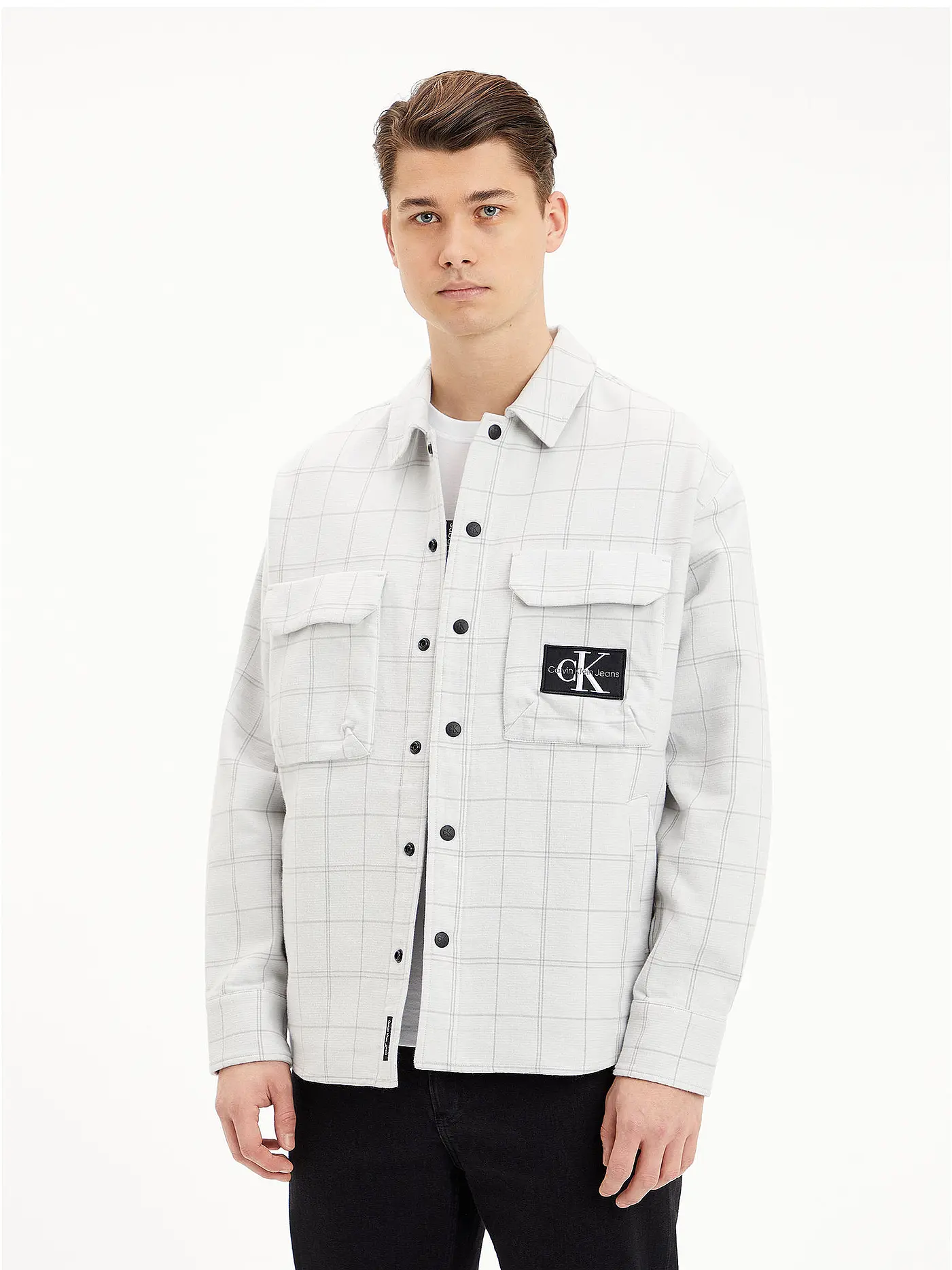 CALVIN KLEIN JEANS | Overshirt | grau