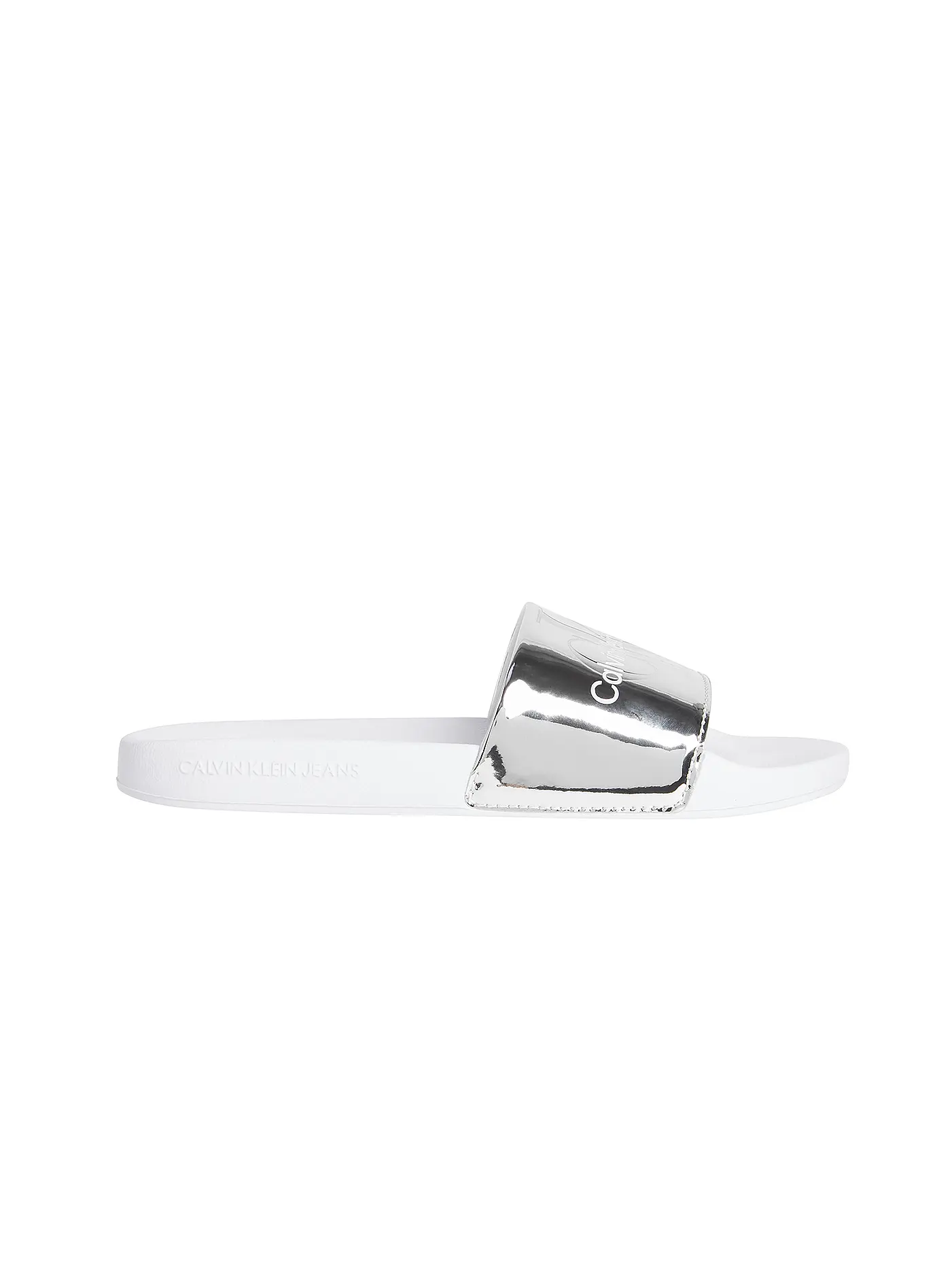 CALVIN KLEIN JEANS | Pantoletten - Badeschuhe | silber