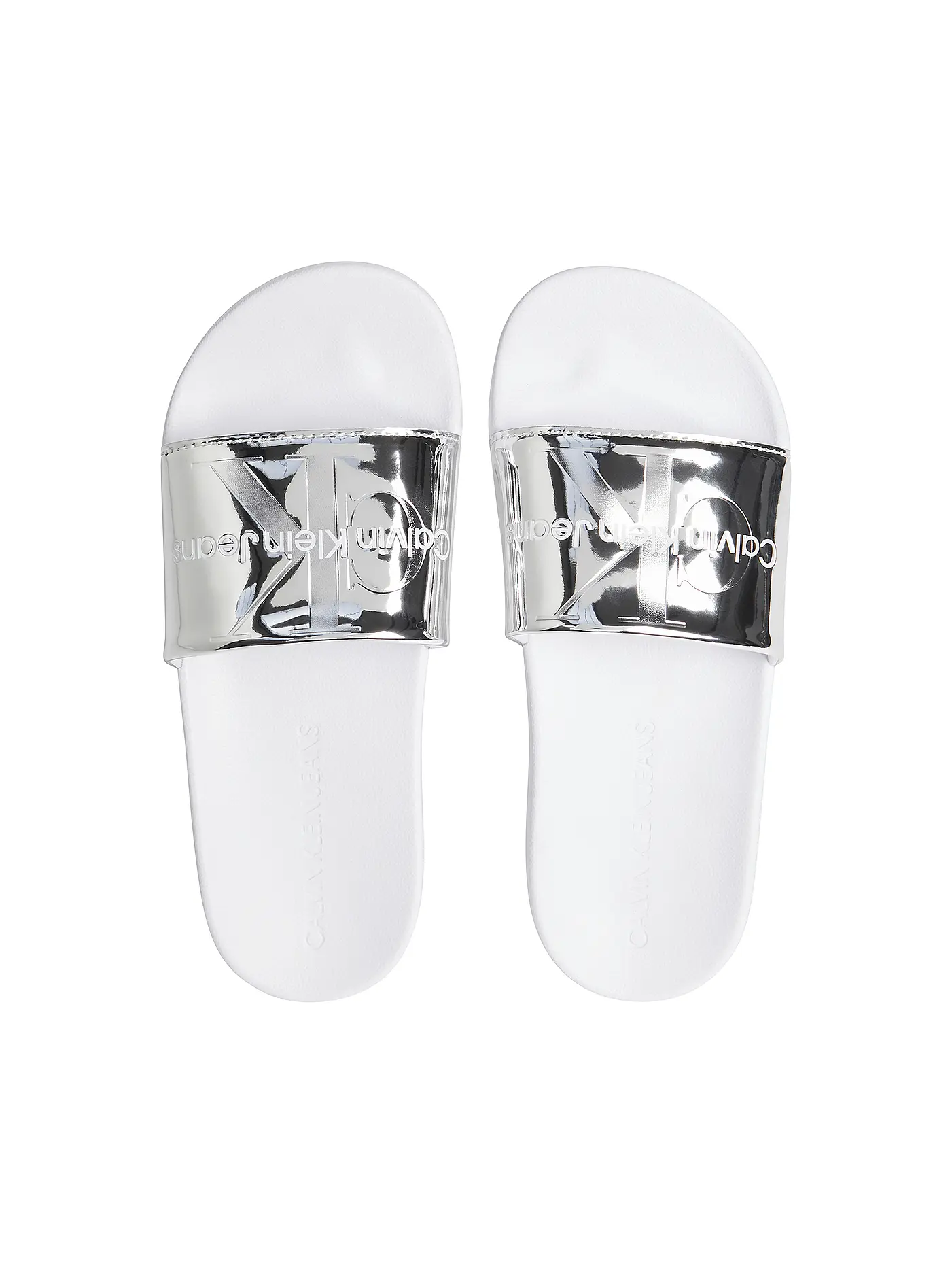 CALVIN KLEIN JEANS | Pantoletten - Badeschuhe | silber