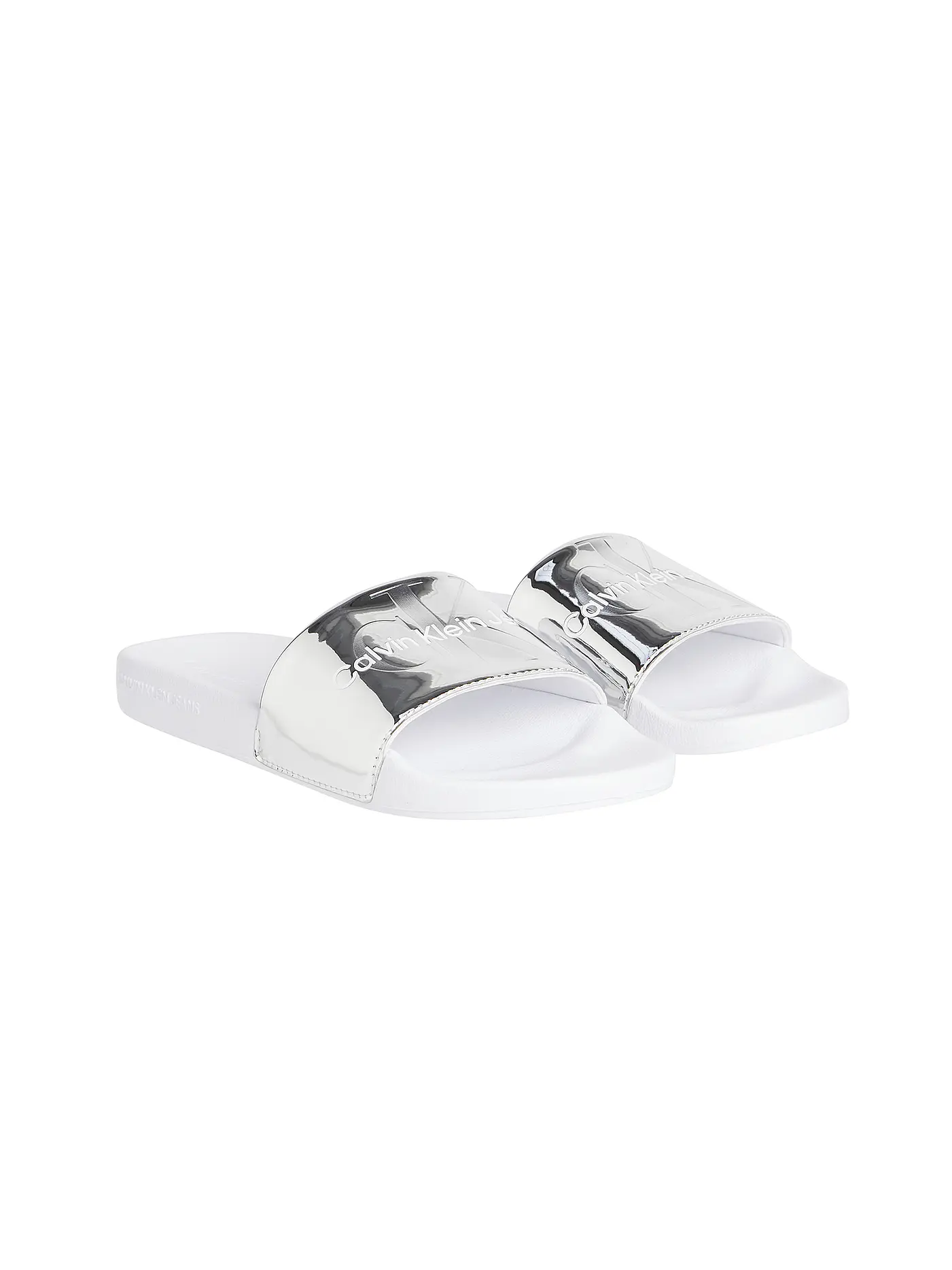 CALVIN KLEIN JEANS | Pantoletten - Badeschuhe | silber