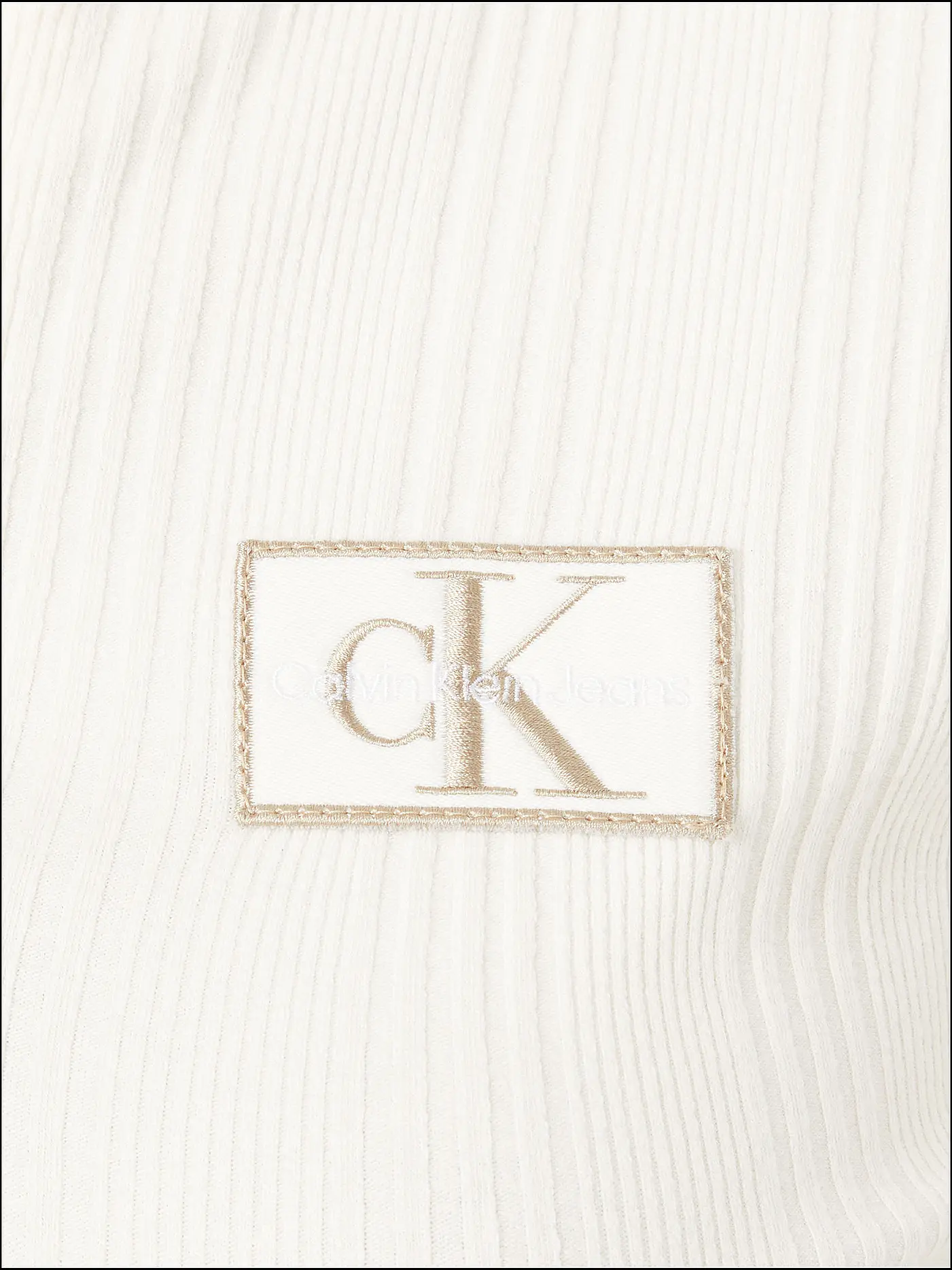 CALVIN KLEIN JEANS | Poloshirt Cropped Fit | creme