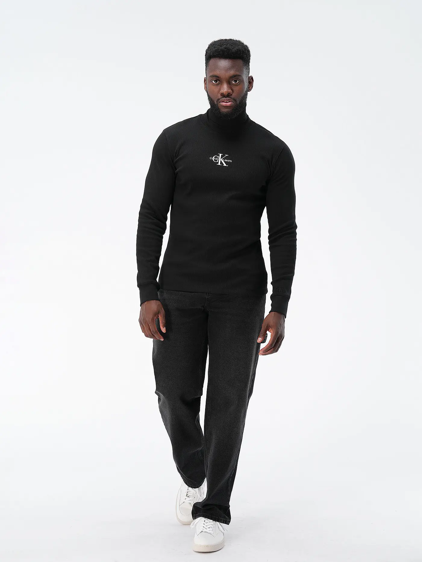 CALVIN KLEIN JEANS | Rollkragenshirt | schwarz