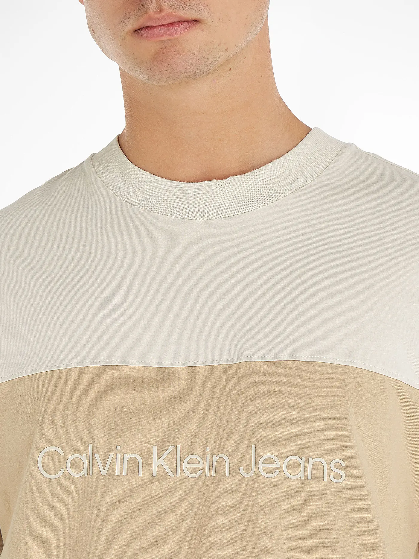 CALVIN KLEIN JEANS | T-Shirt BLOCKING TEE | beige