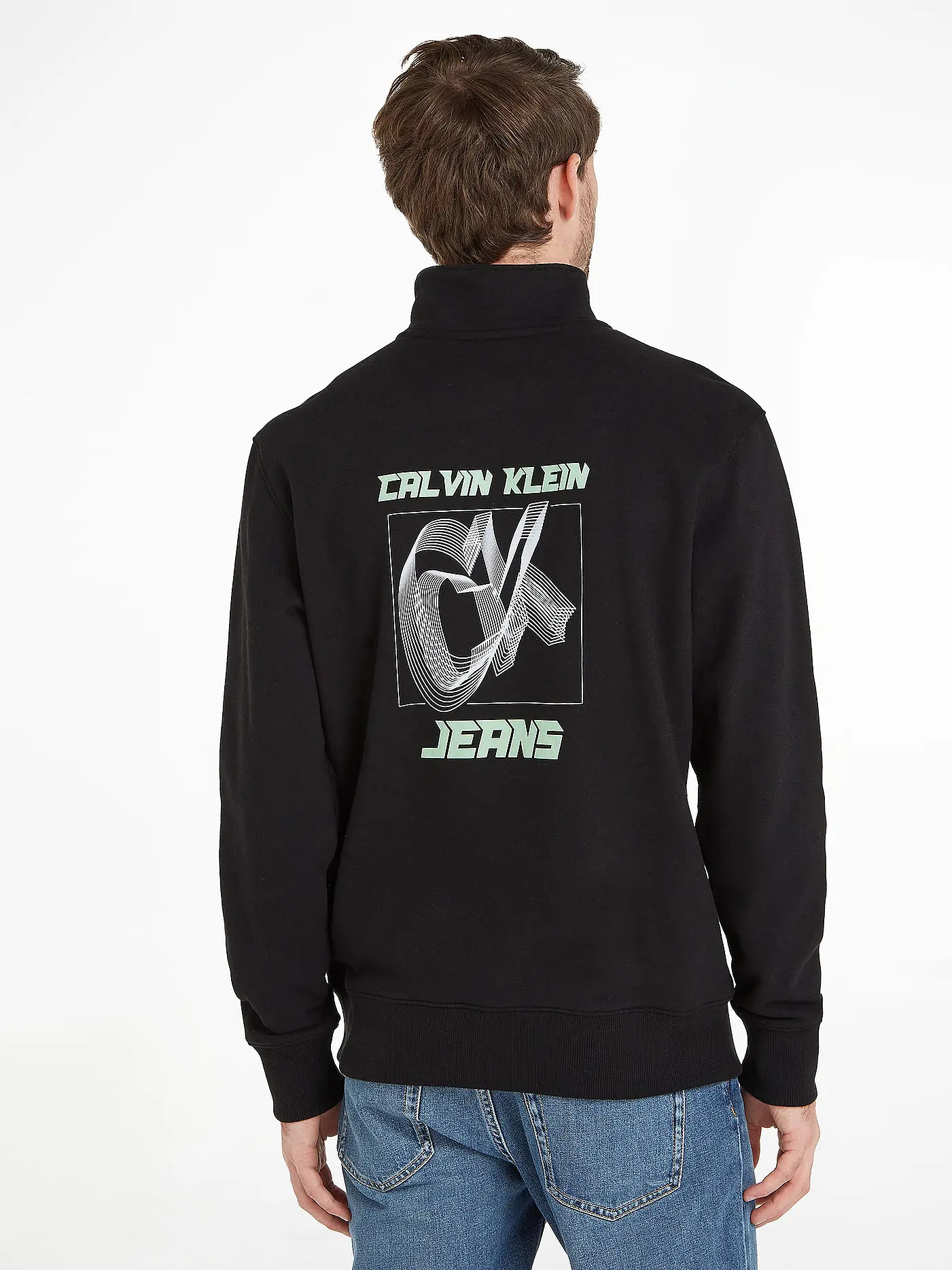 CALVIN KLEIN JEANS | Troyer Sweater | schwarz