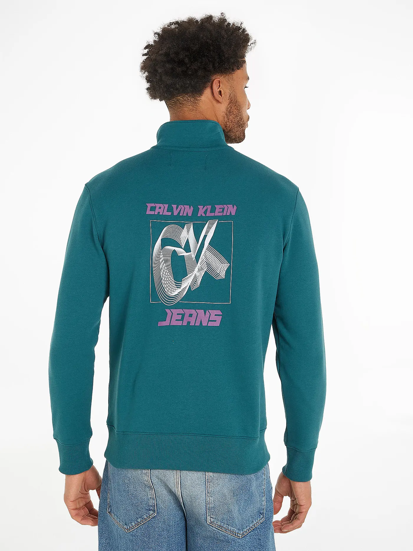 CALVIN KLEIN JEANS | Troyer Sweater | petrol