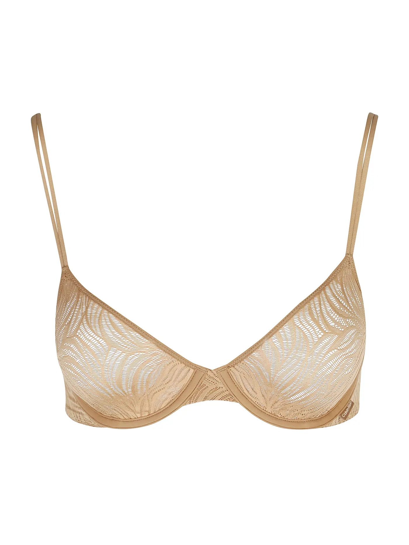 CALVIN KLEIN | Hartschalen BH SHEER MARQUISETTE beige | camel