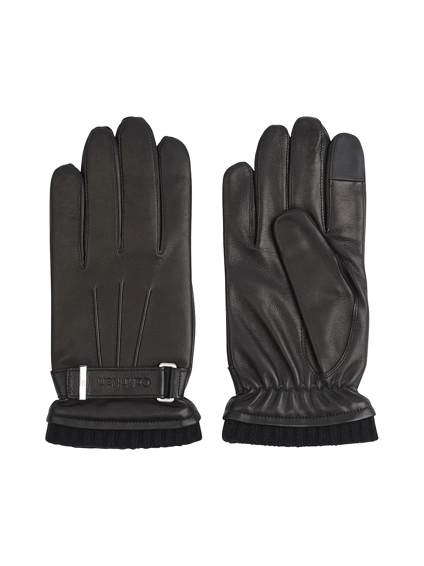 CALVIN KLEIN | Lederhandschuhe | schwarz