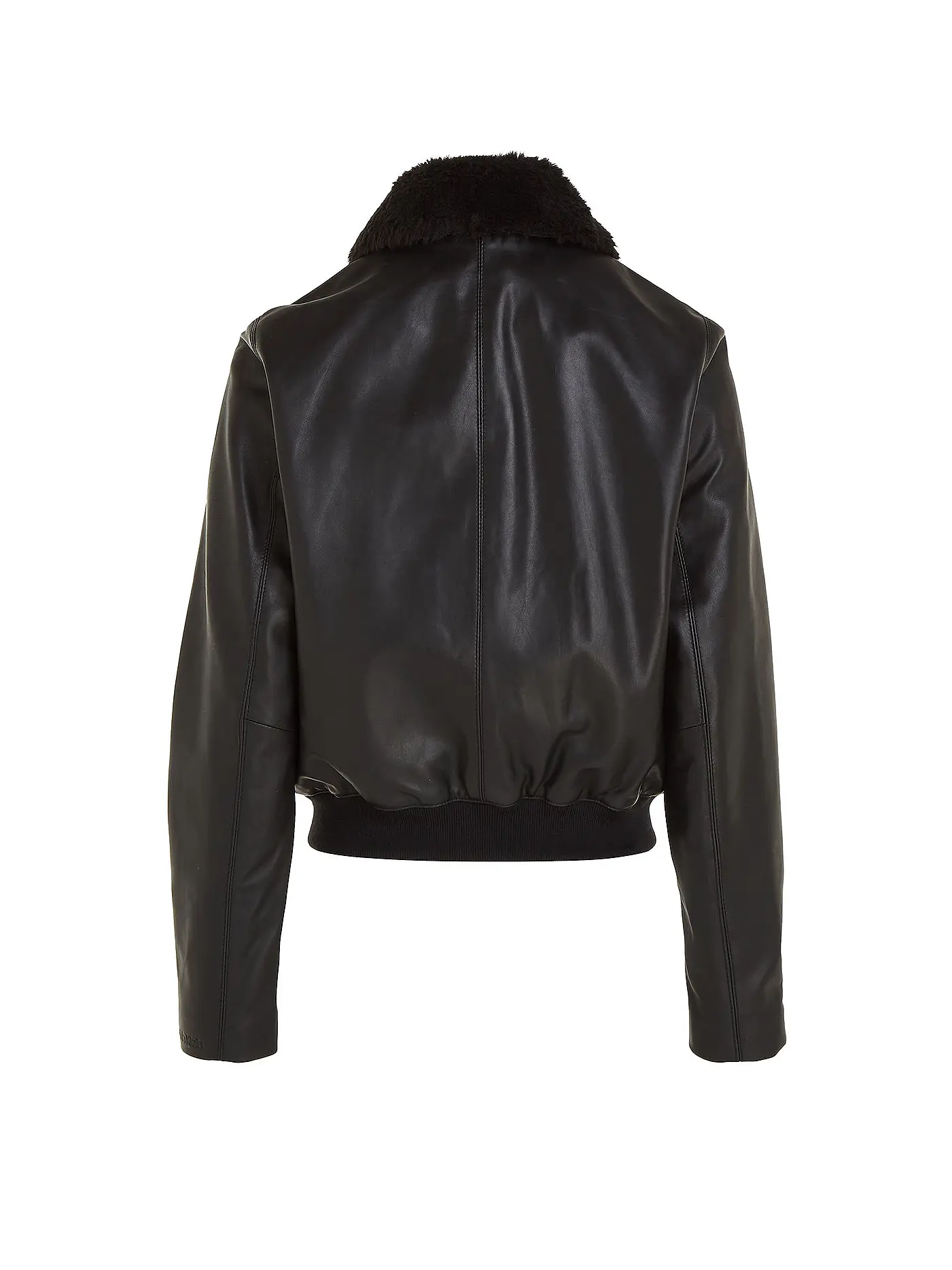 CALVIN KLEIN | Lederjacke  | schwarz