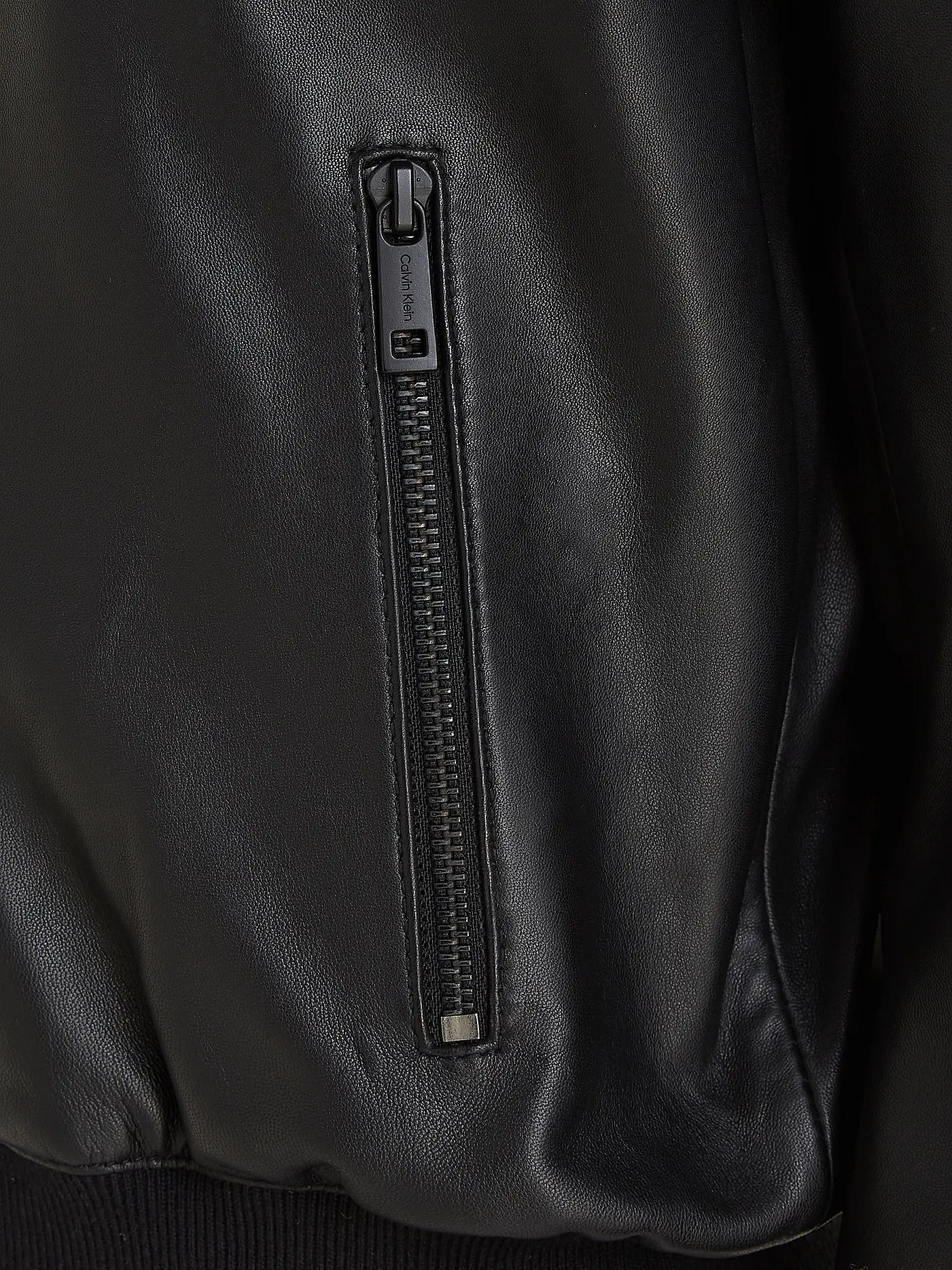 CALVIN KLEIN | Lederjacke  | schwarz