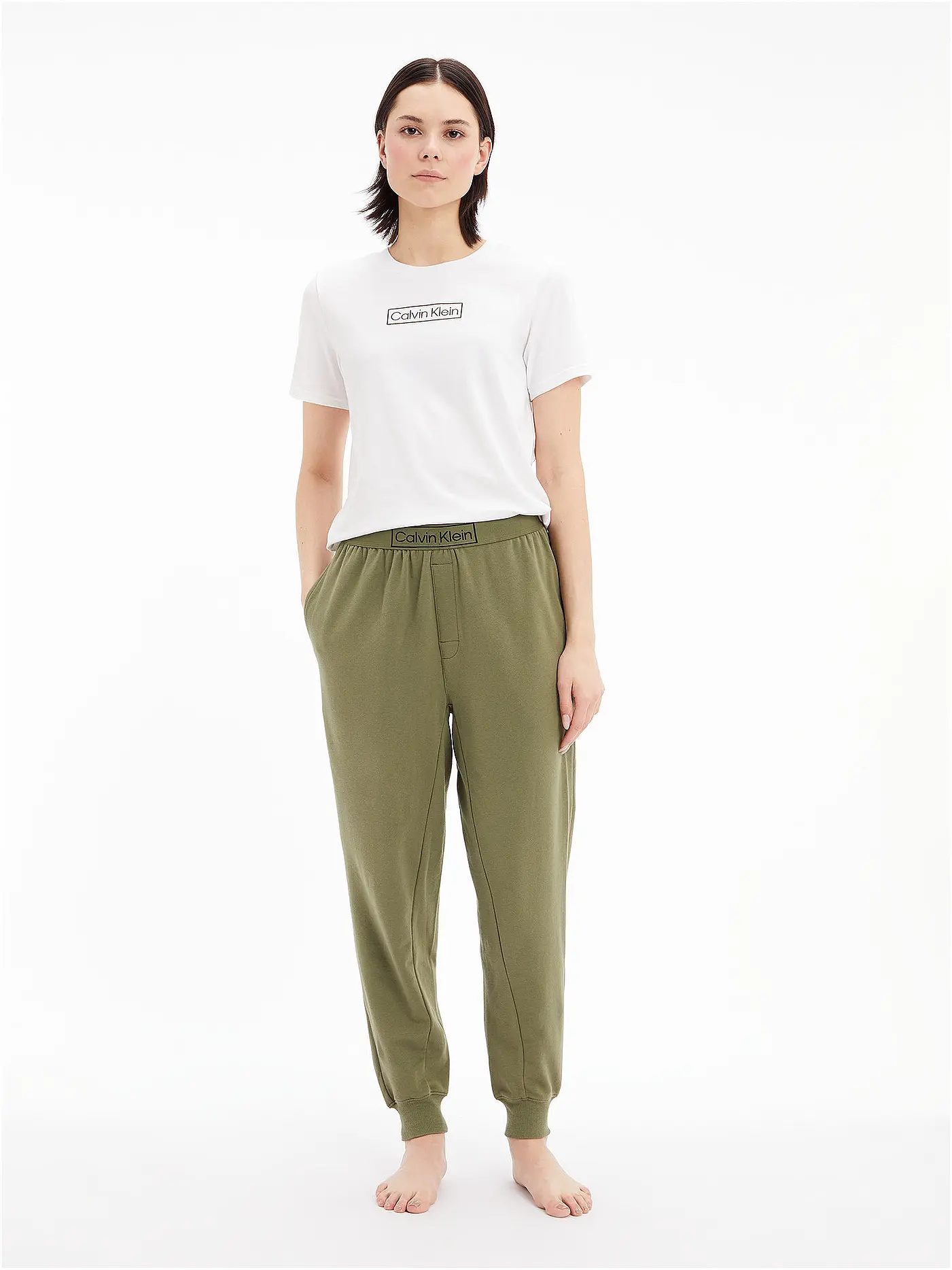 CALVIN KLEIN | Loungewear Hose | olive