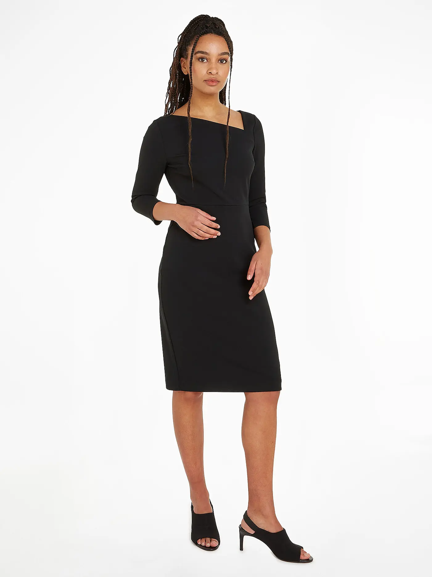 CALVIN KLEIN | Midikleid  | schwarz