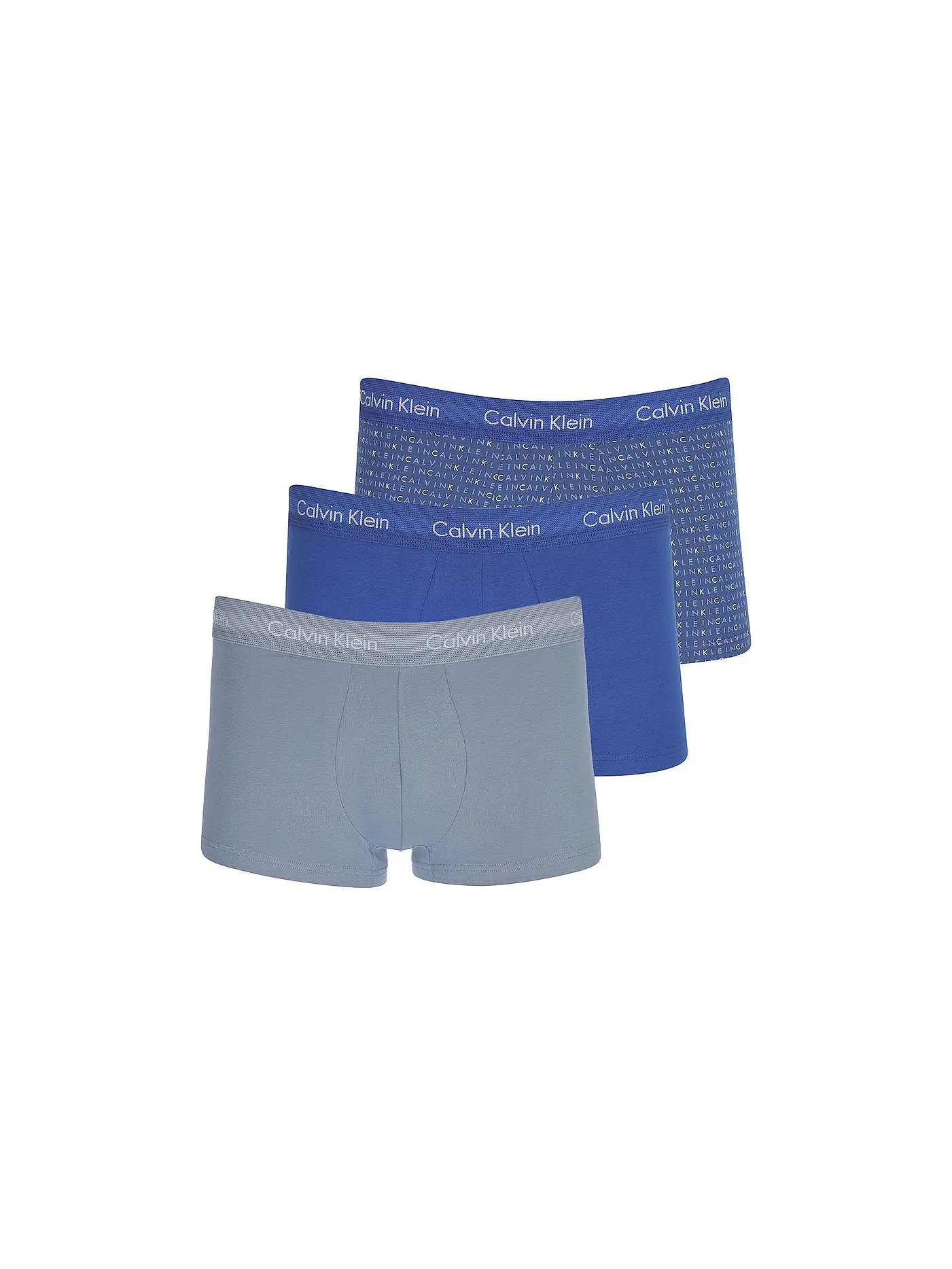 CALVIN KLEIN | Pant 3-er Pkg. blau grau gemustert  | bunt