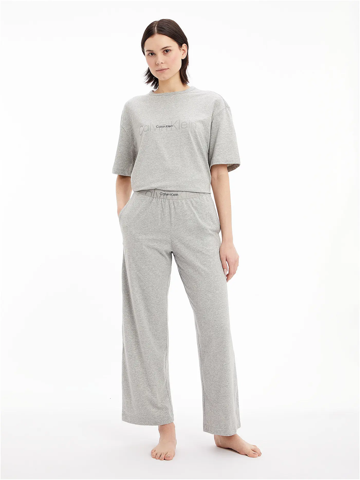 CALVIN KLEIN | Pyjamaset | hellgrau