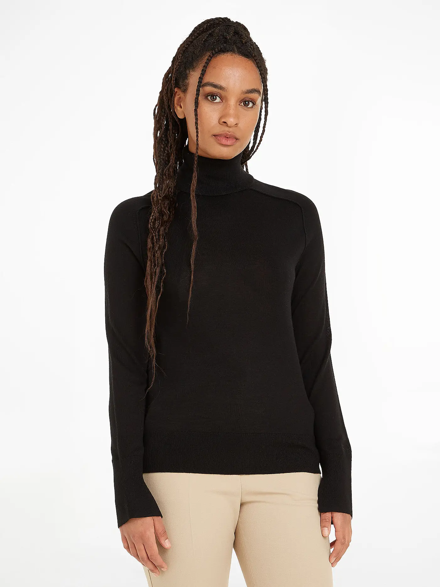 CALVIN KLEIN | Rollkragenpullover  | schwarz