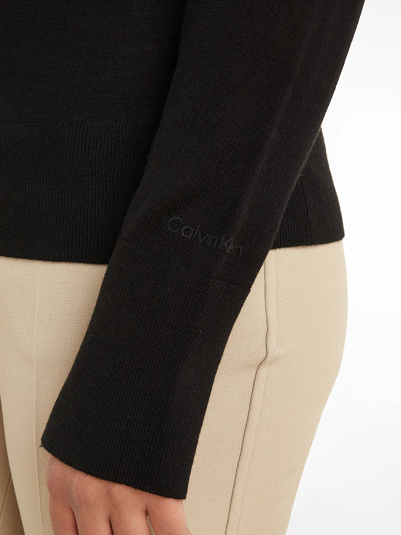 CALVIN KLEIN | Rollkragenpullover  | schwarz