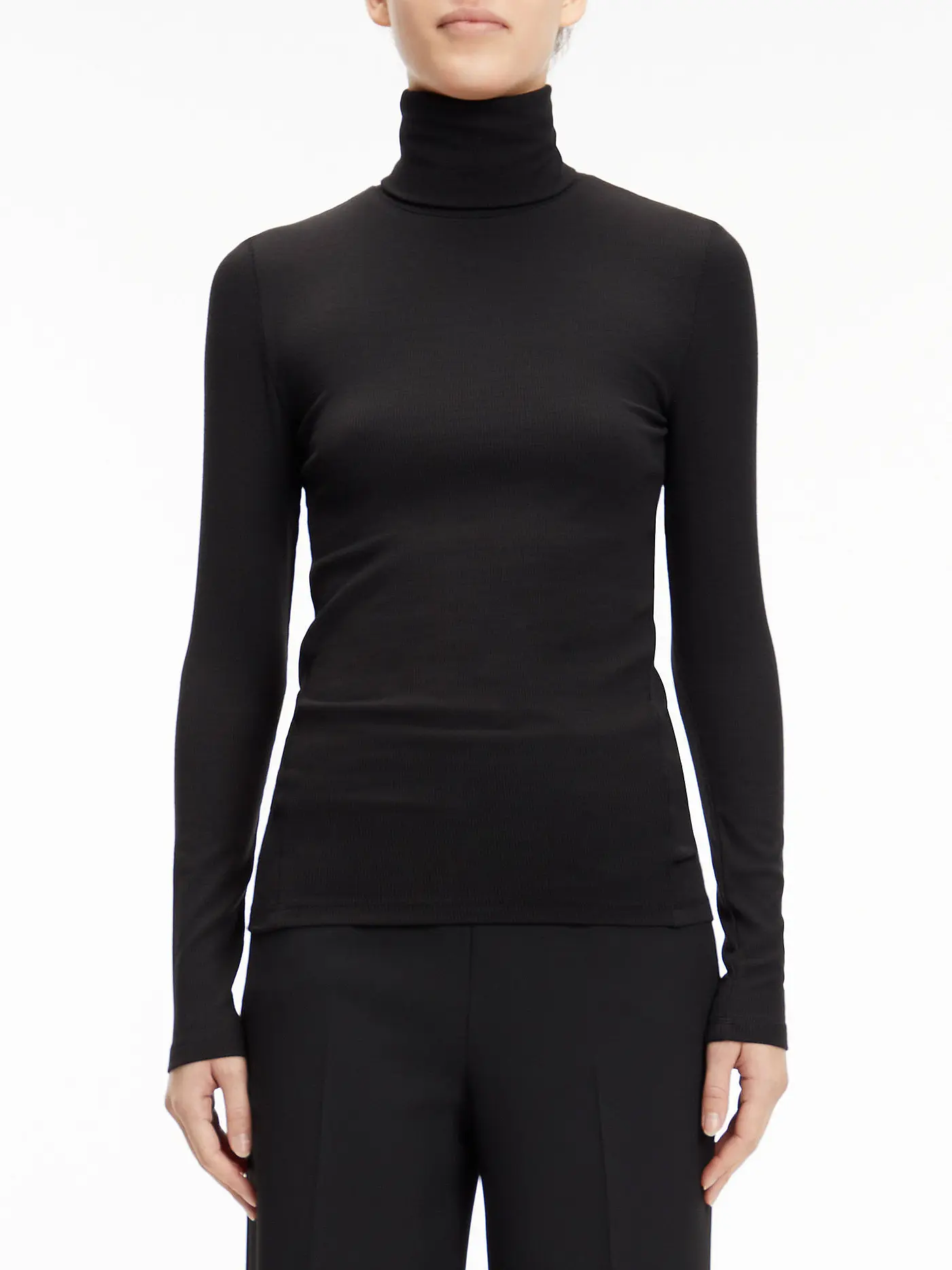 CALVIN KLEIN | Rollkragenshirt | schwarz
