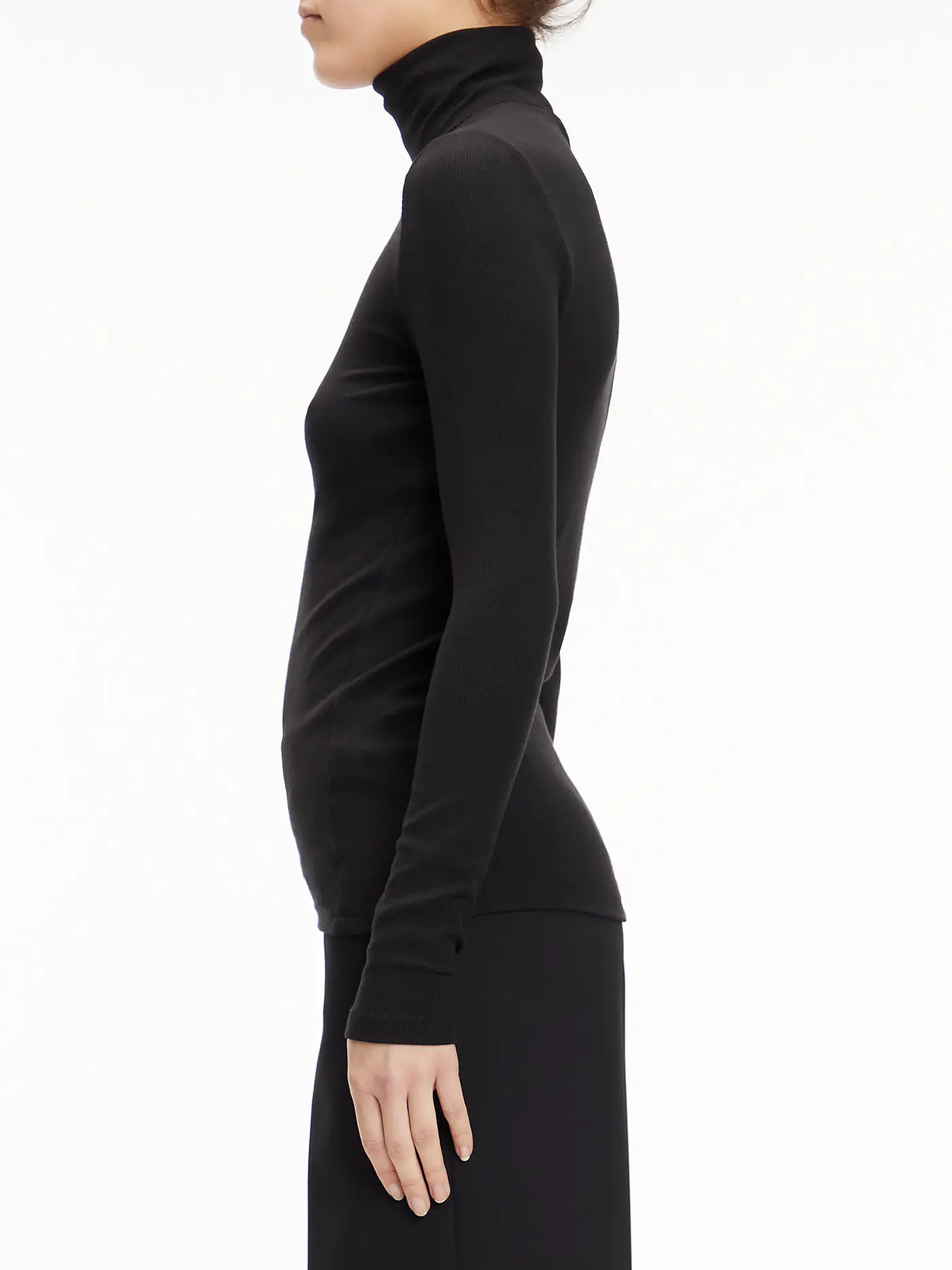 CALVIN KLEIN | Rollkragenshirt | schwarz