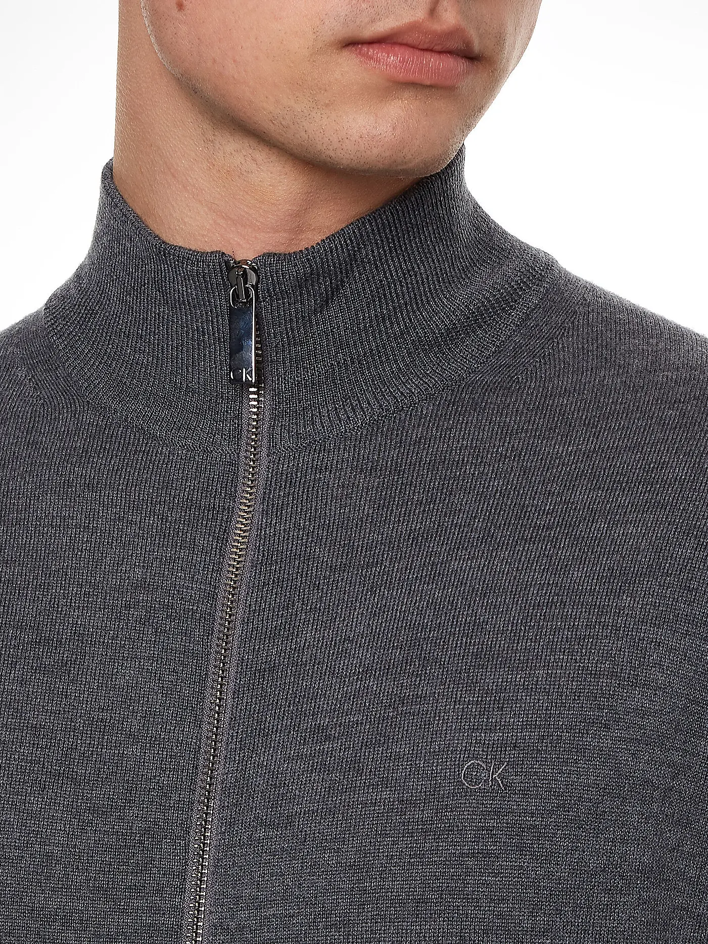CALVIN KLEIN | Strickjacke | grau