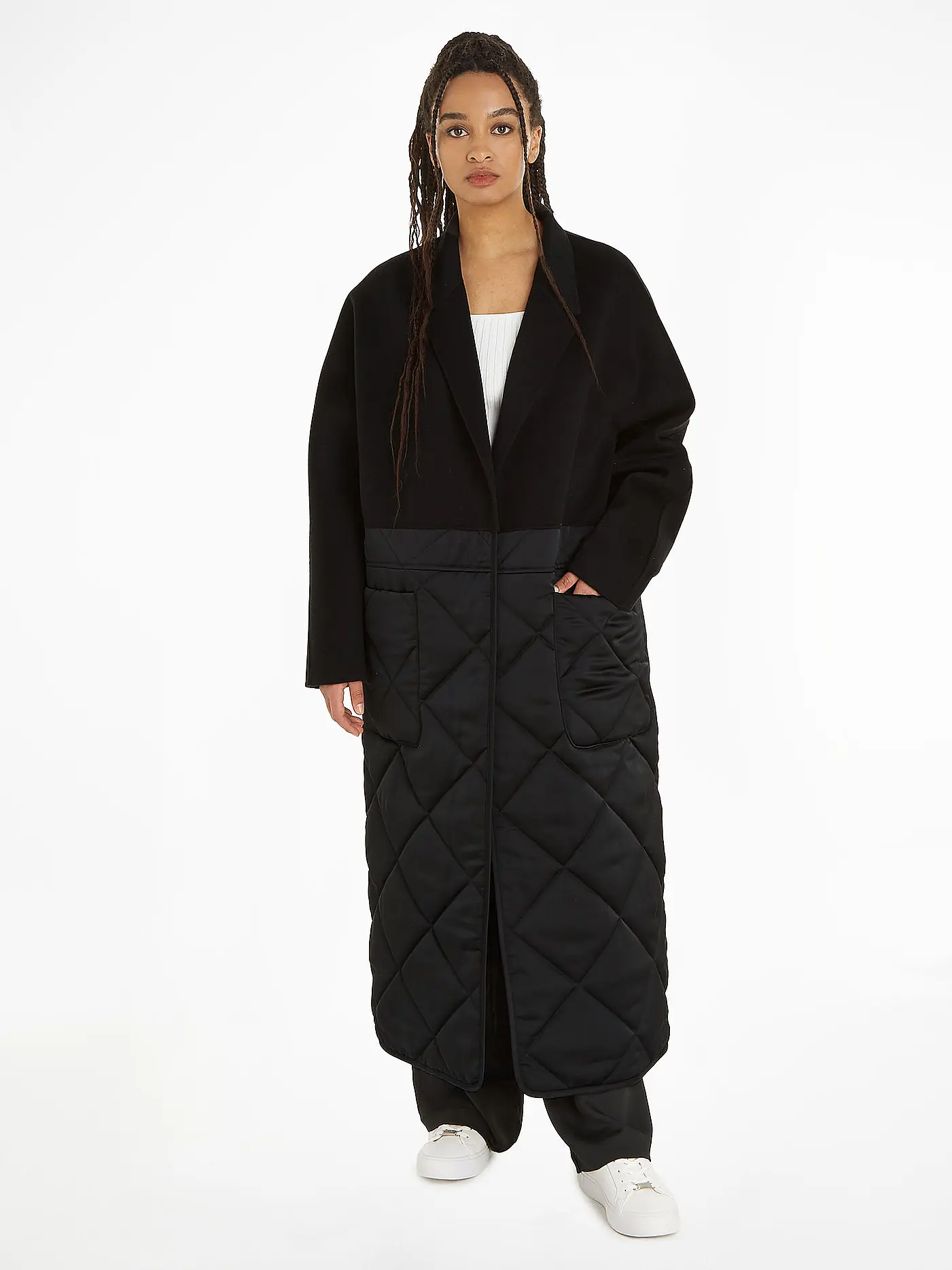 CALVIN KLEIN | Wollmantel  | schwarz
