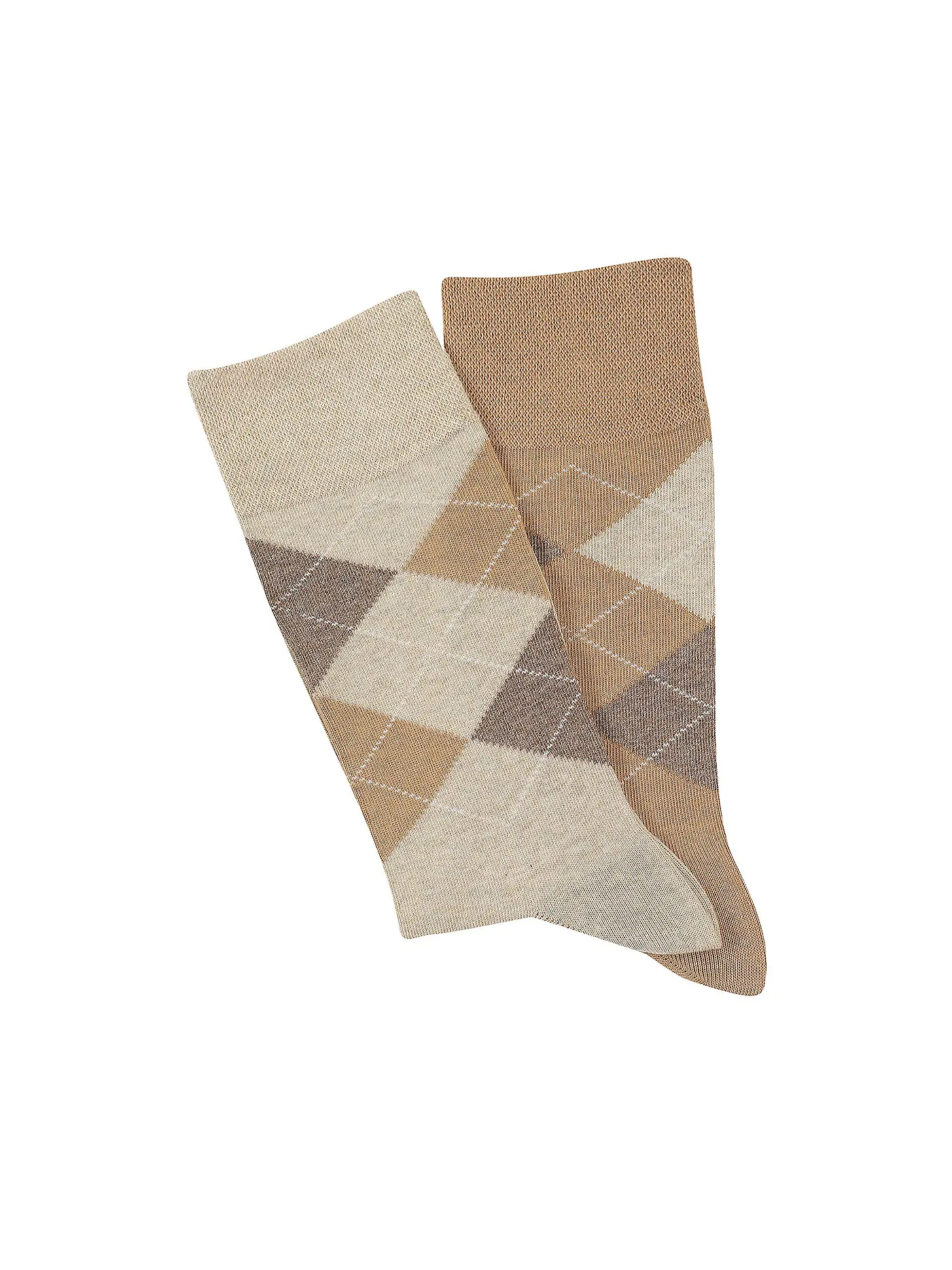 CAMANO | Herren Socken 2er Pkg ARGYLE tigers eye | braun