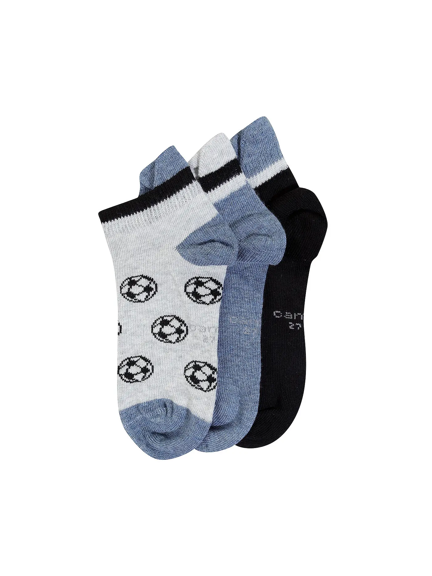 CAMANO | Jungen Sneakersocken 3er Pkg fog melange  | grau