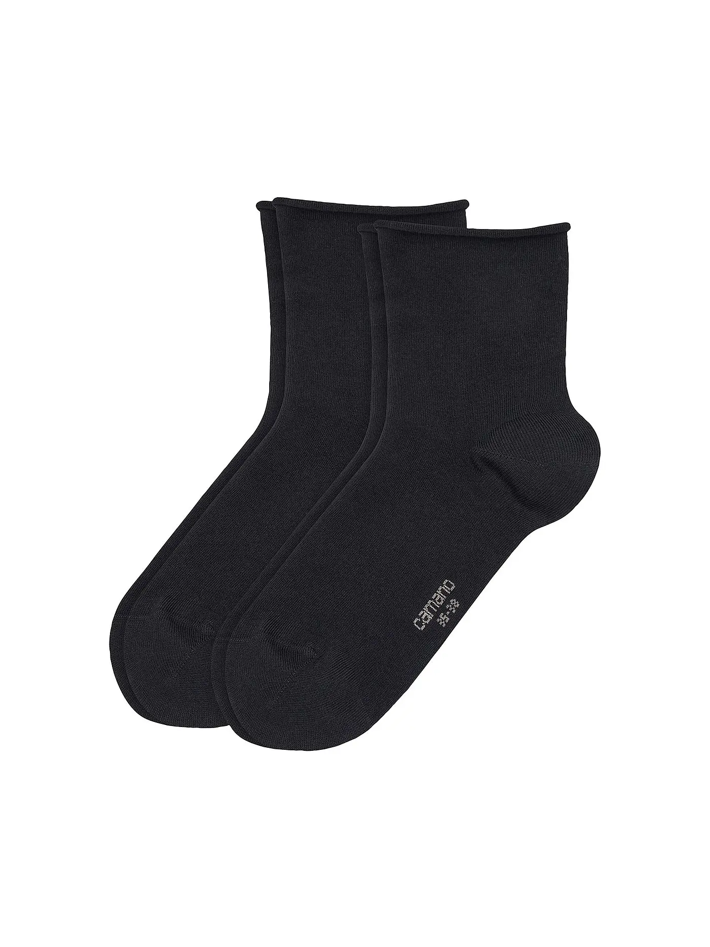 CAMANO | Rollsocken 2er Pkg white | schwarz