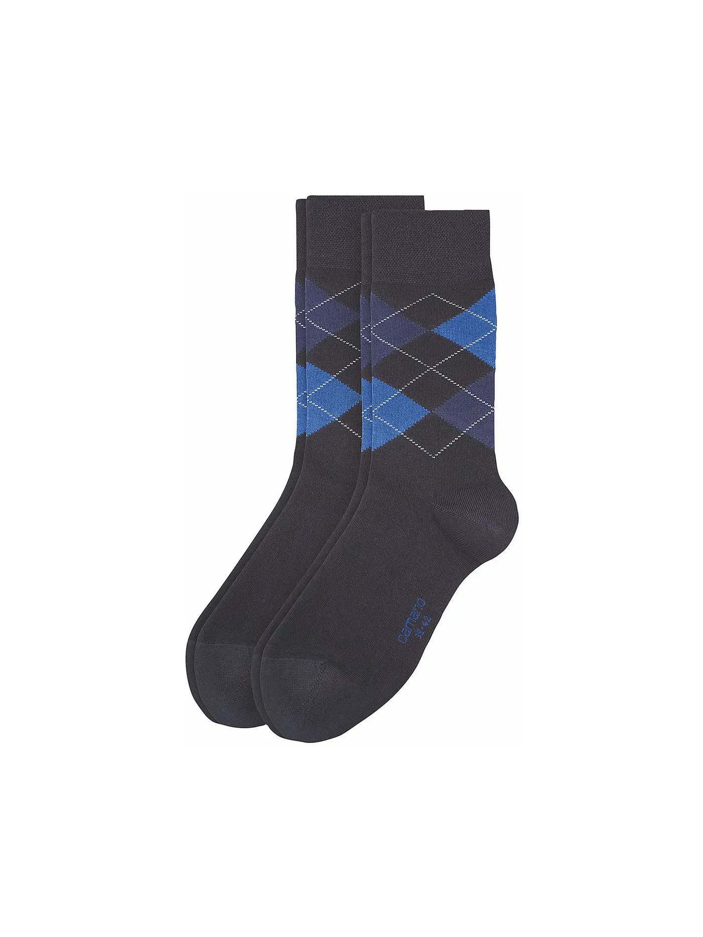 CAMANO | Herren Socken 2er Pkg ARGYLE tigers eye | blau