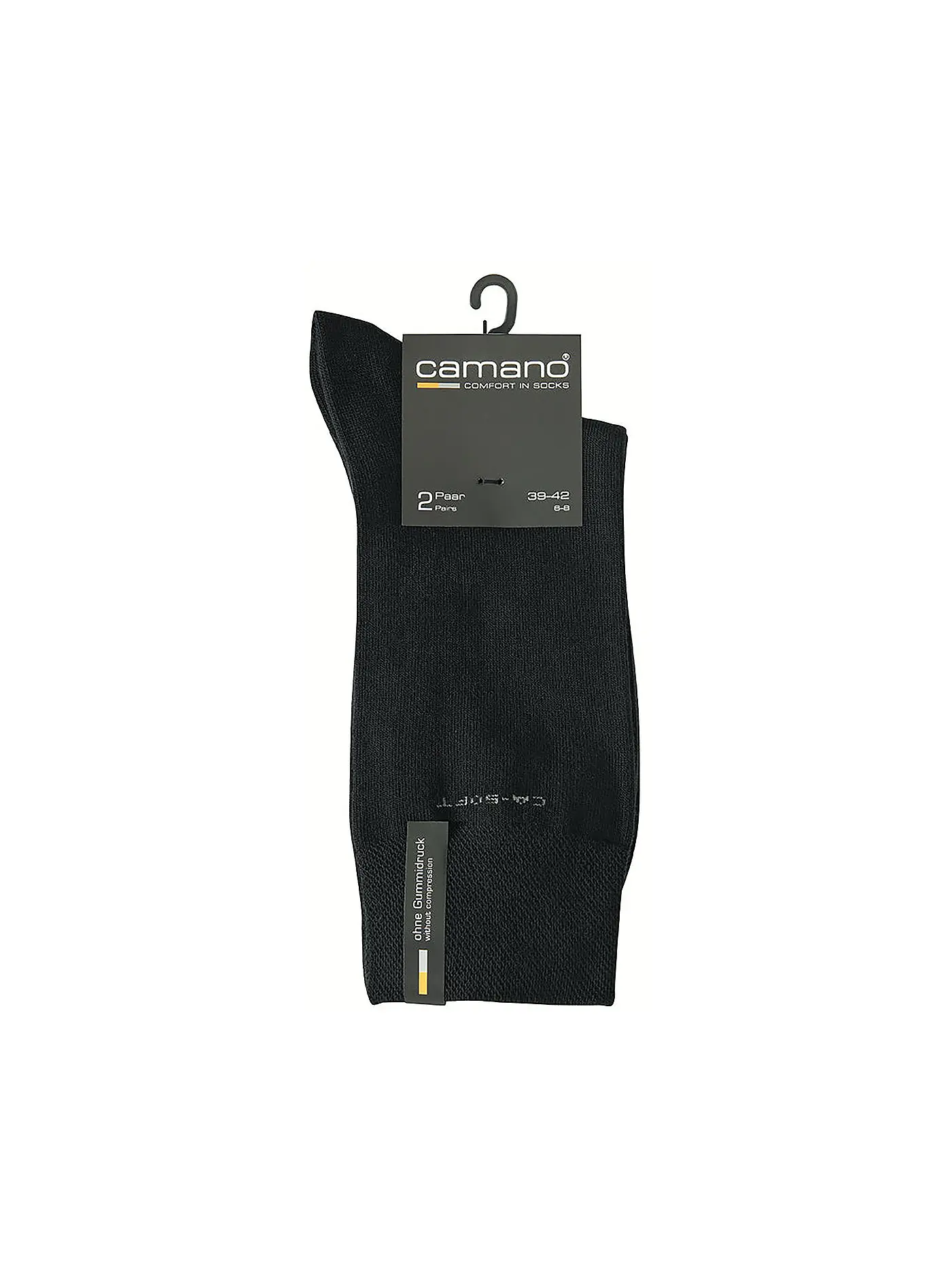 CAMANO | Socken 2er Pkg schwarz | schwarz